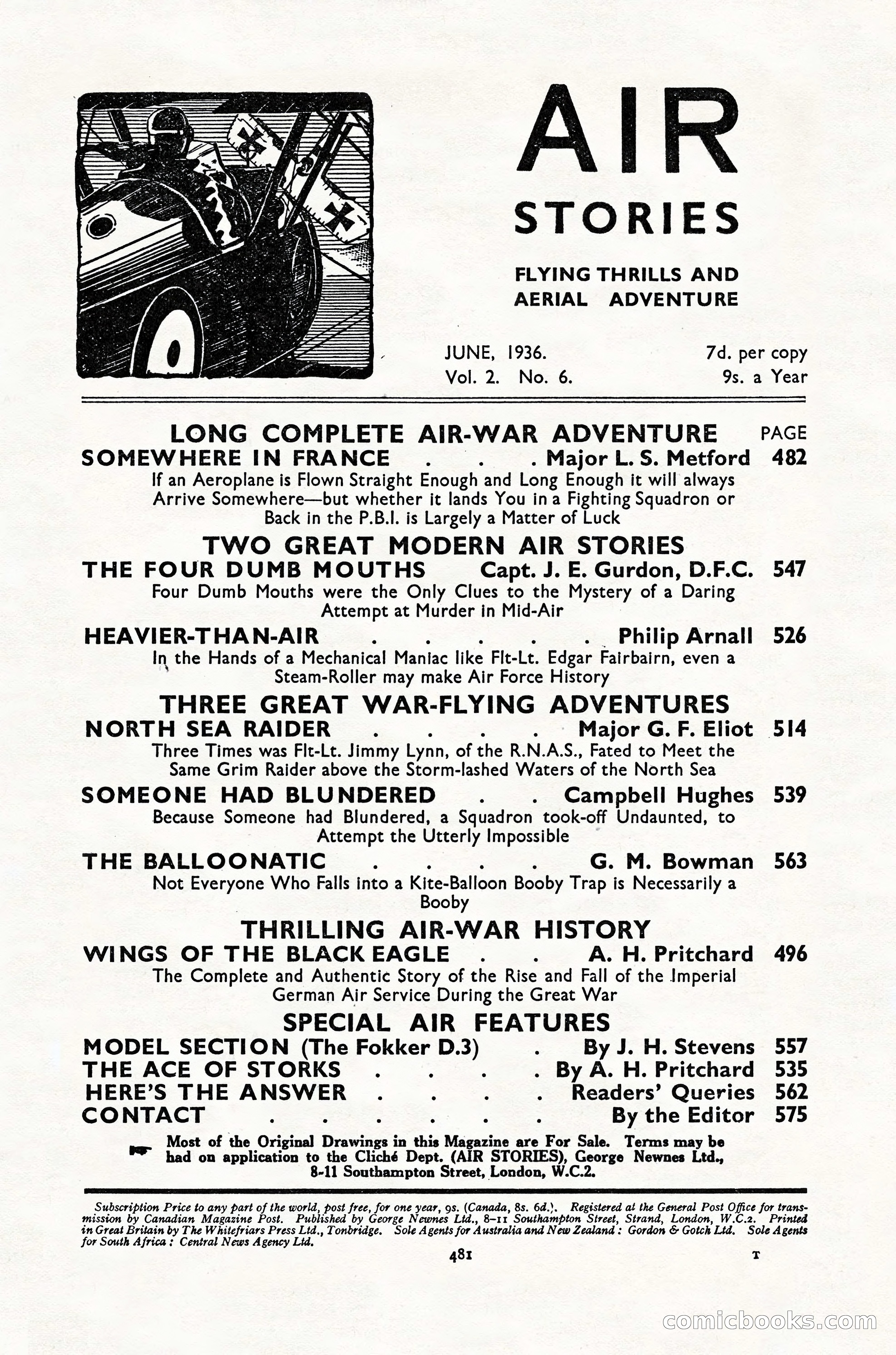 Air Stories, Vol. 2, No. 6 — page 3 of 100