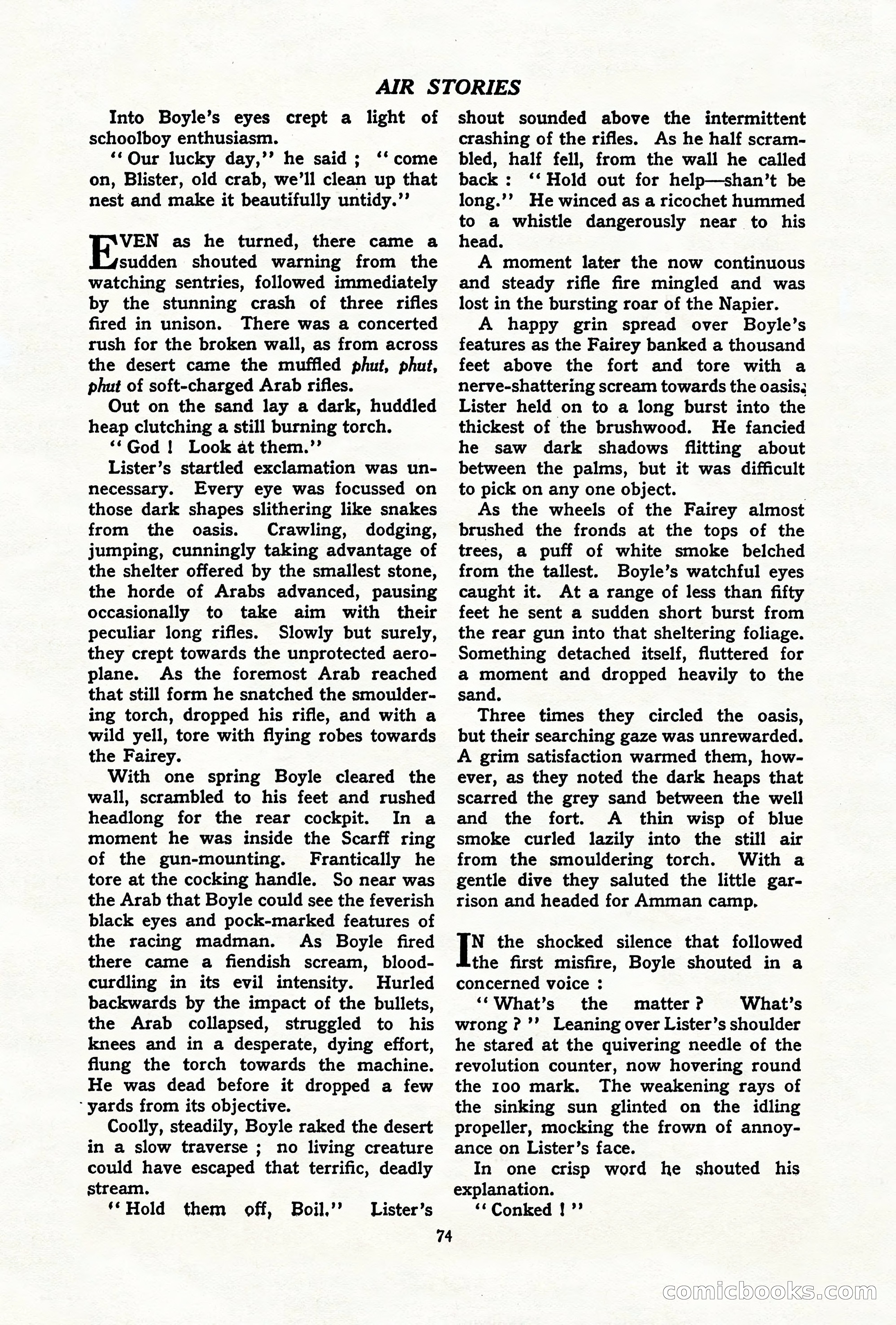Air Stories, July 1937 — page 76 of 100