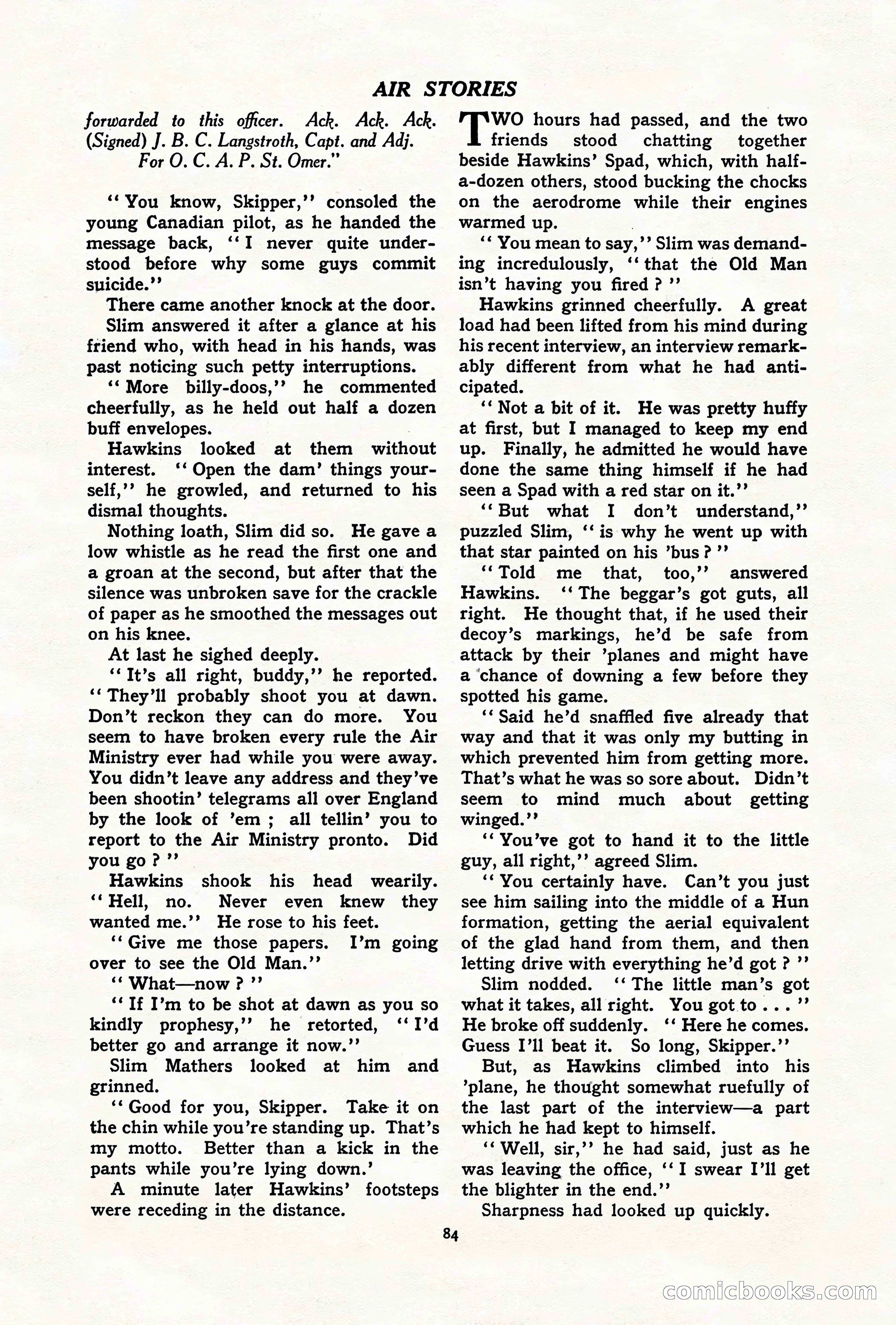 Air Stories, July 1937 — page 86 of 100