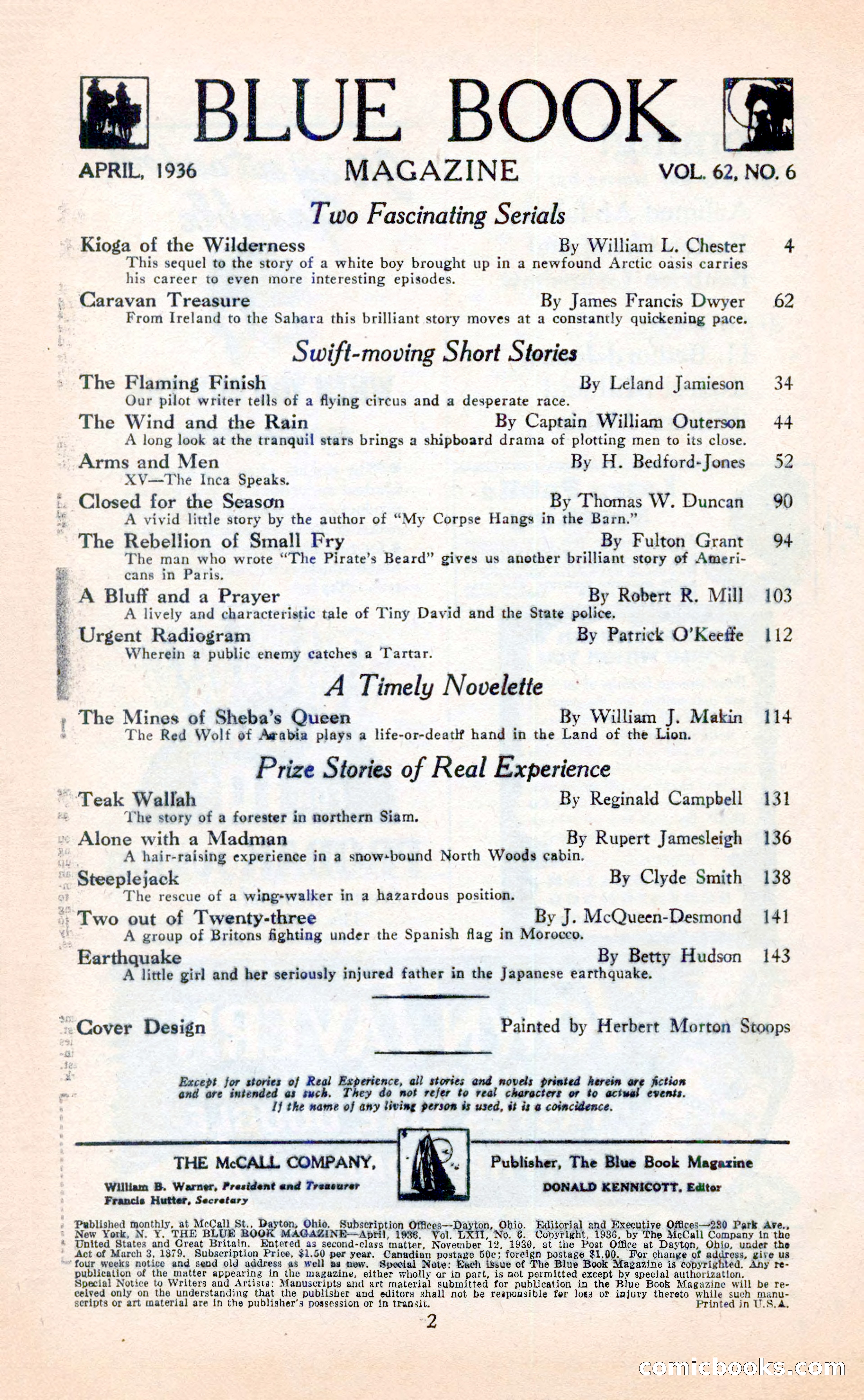 Blue Book Magazine, April 1936 — page 4 of 148