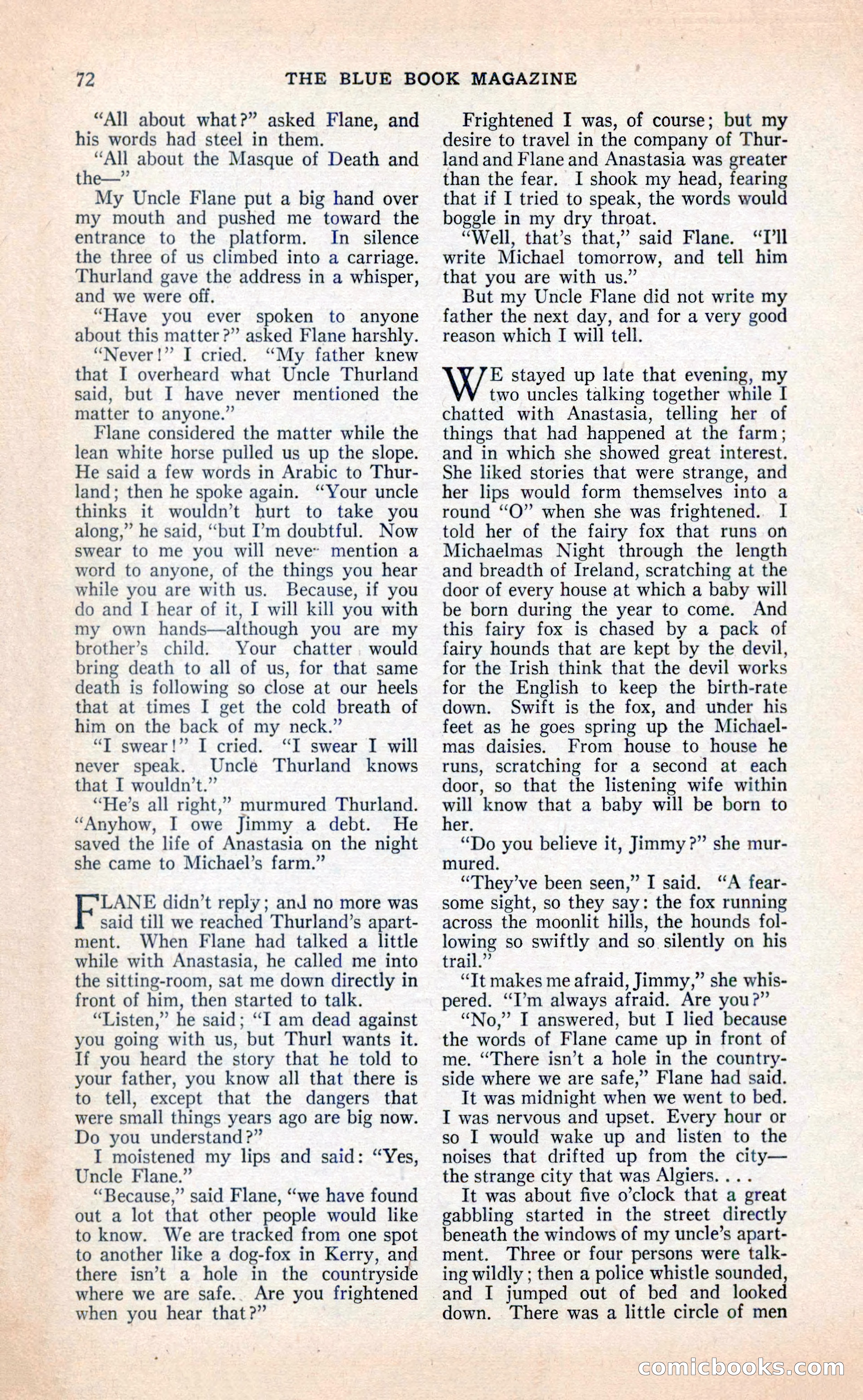 Blue Book Magazine, April 1936 — page 74 of 148