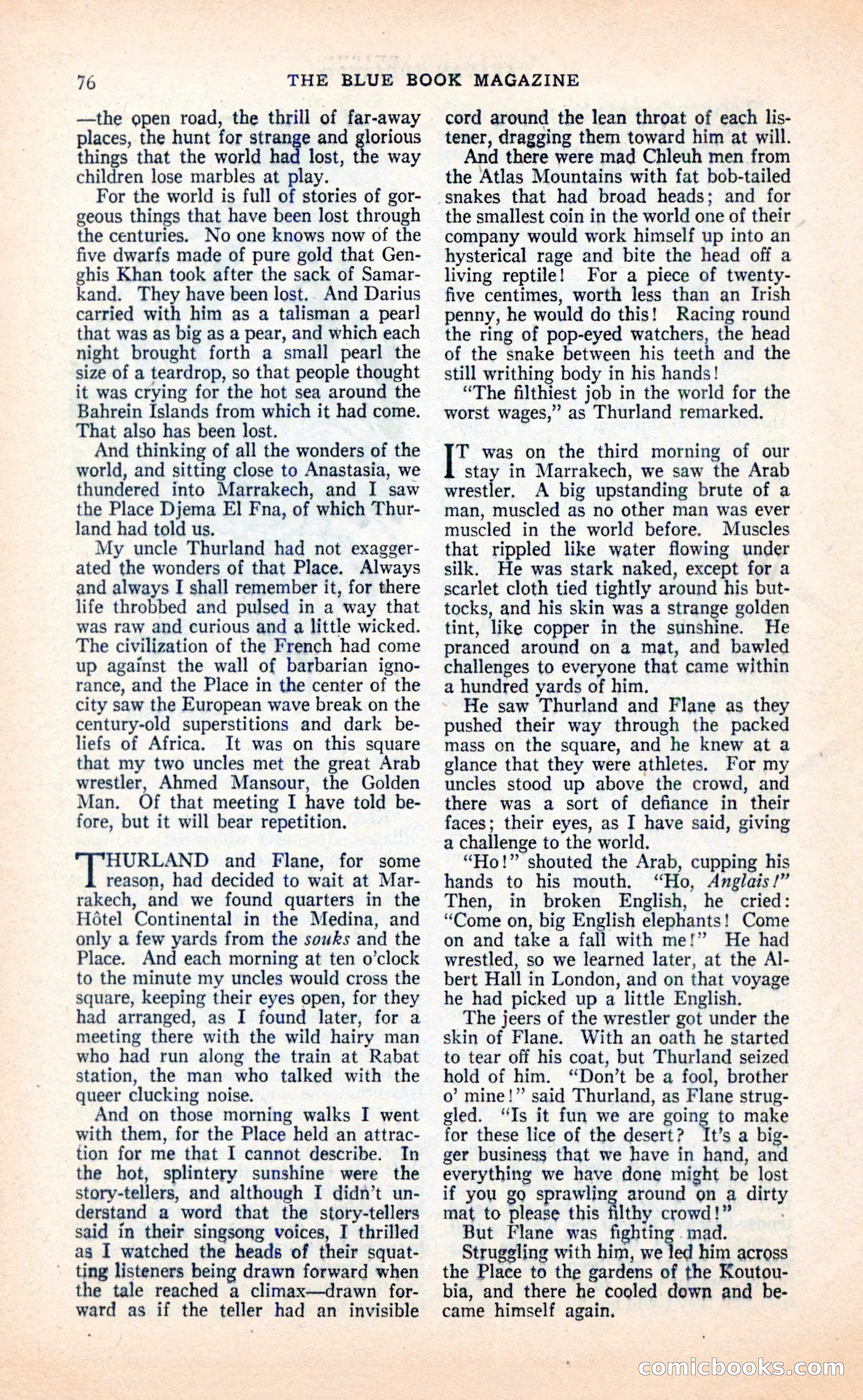 Blue Book Magazine, April 1936 — page 78 of 148