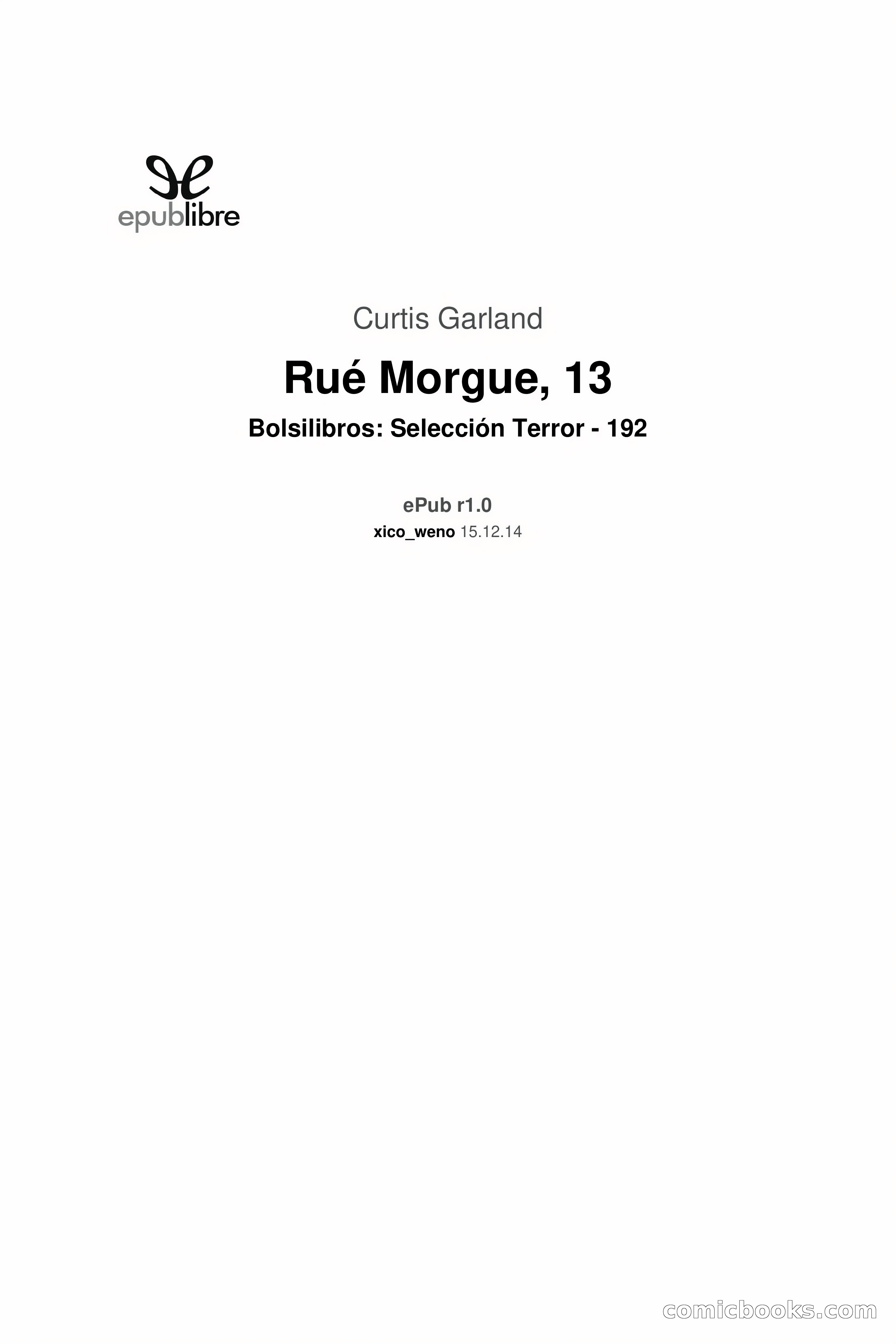 Selección Terror: Rue Morgue, 13 — page 3 of 91