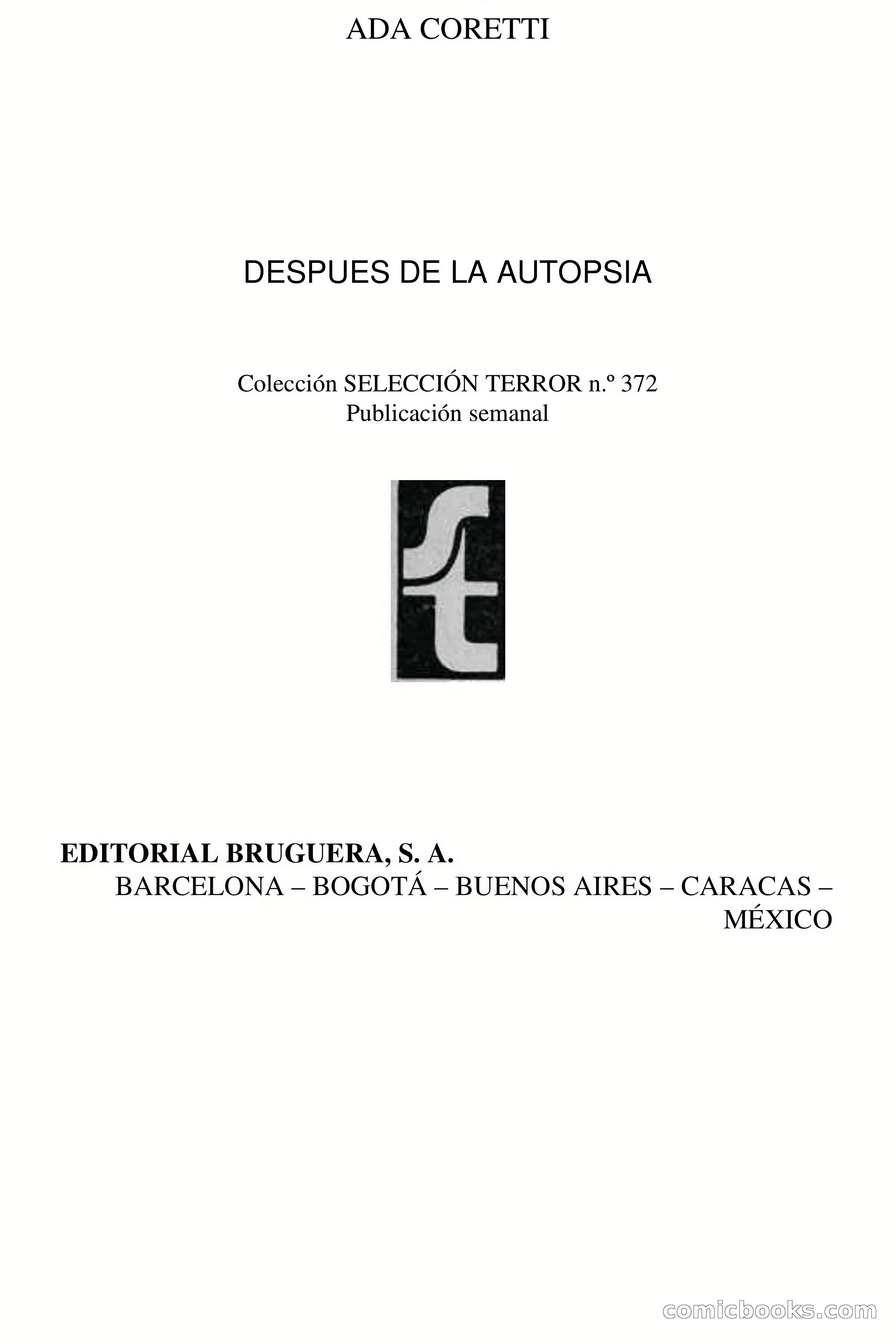 Selección Terror: Después de la autopsia — page 4 of 68