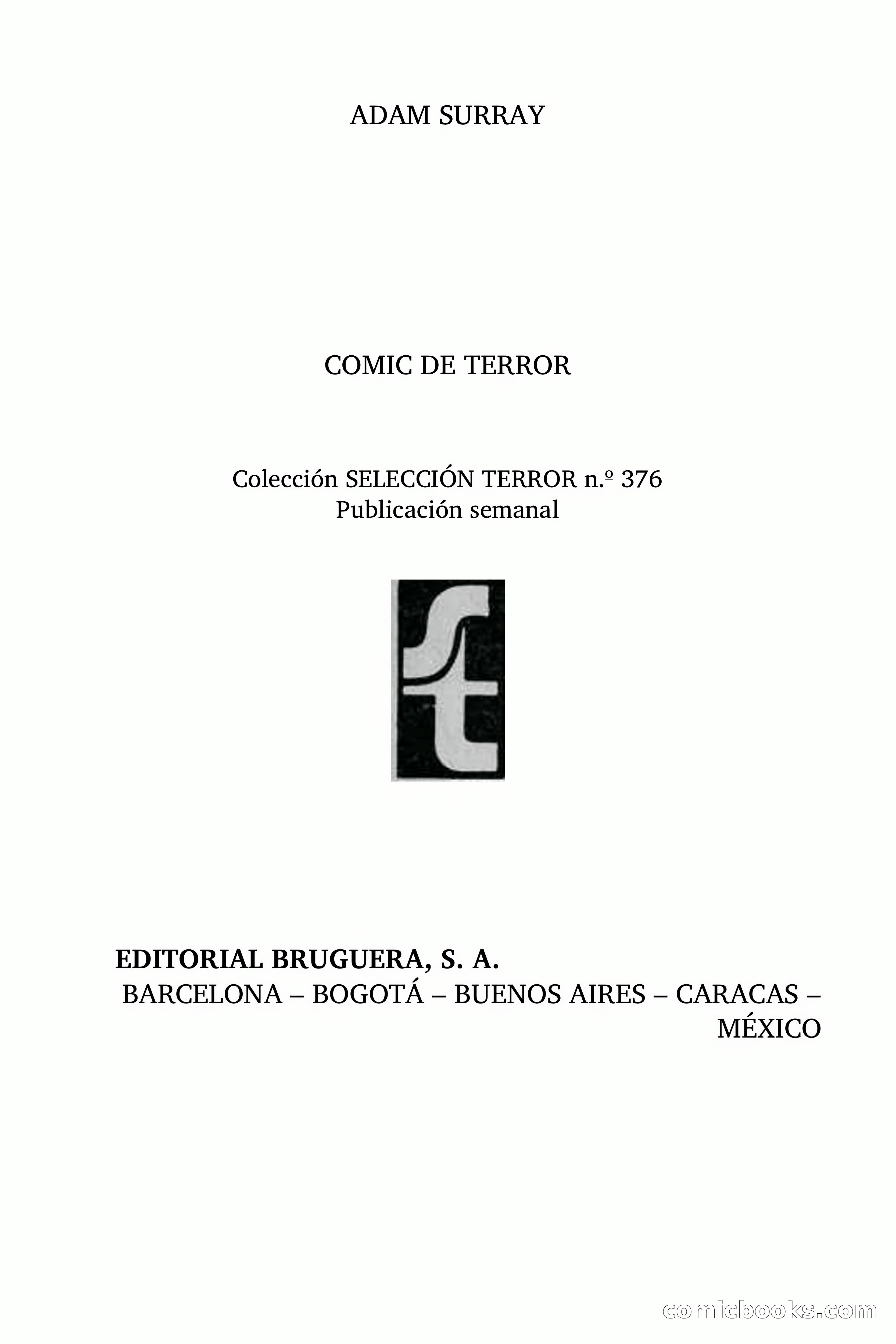 Selección Terror: Comic de Terror — page 4 of 79