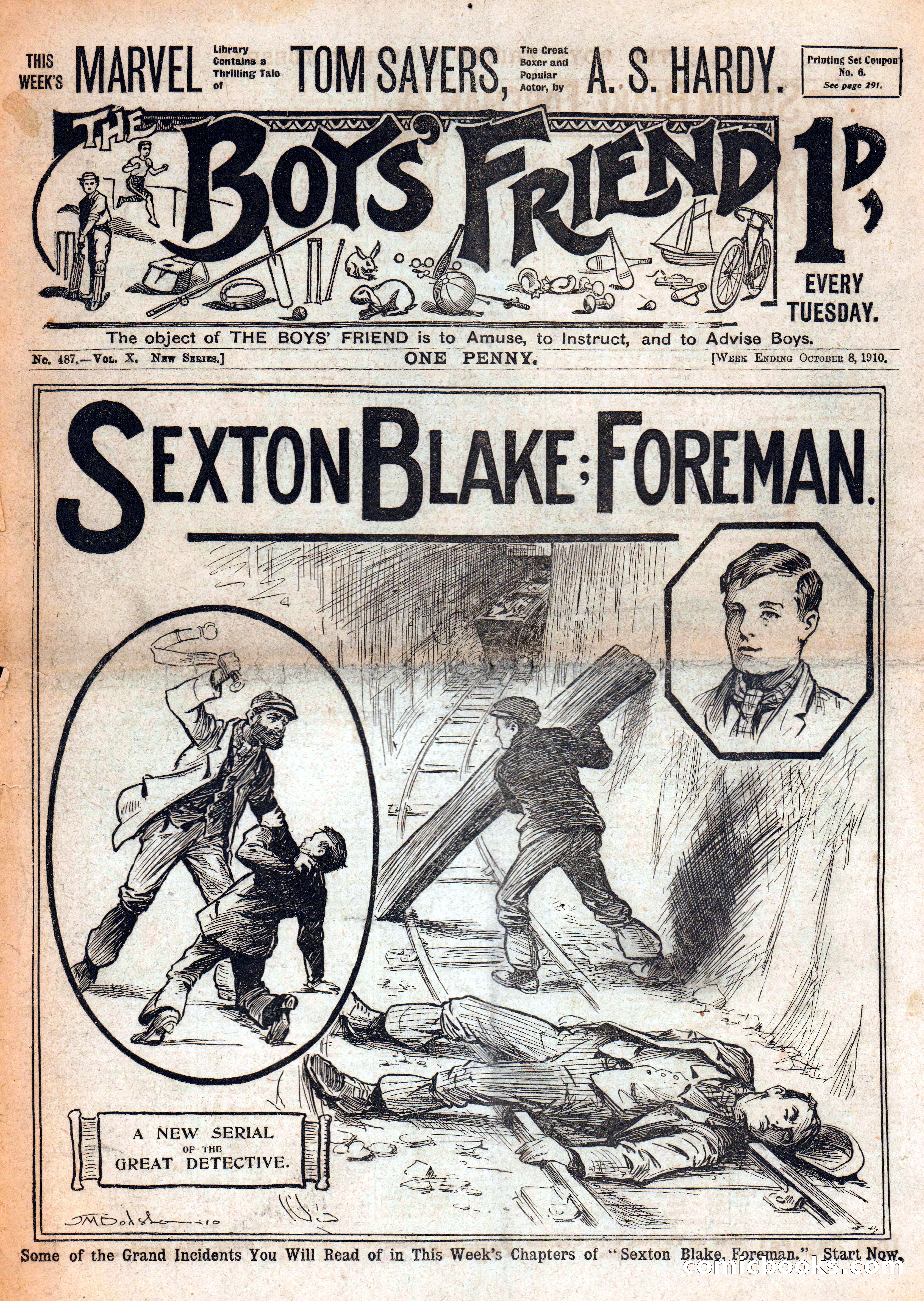 The Boys' Friend #487: Sexton Blake, Foreman