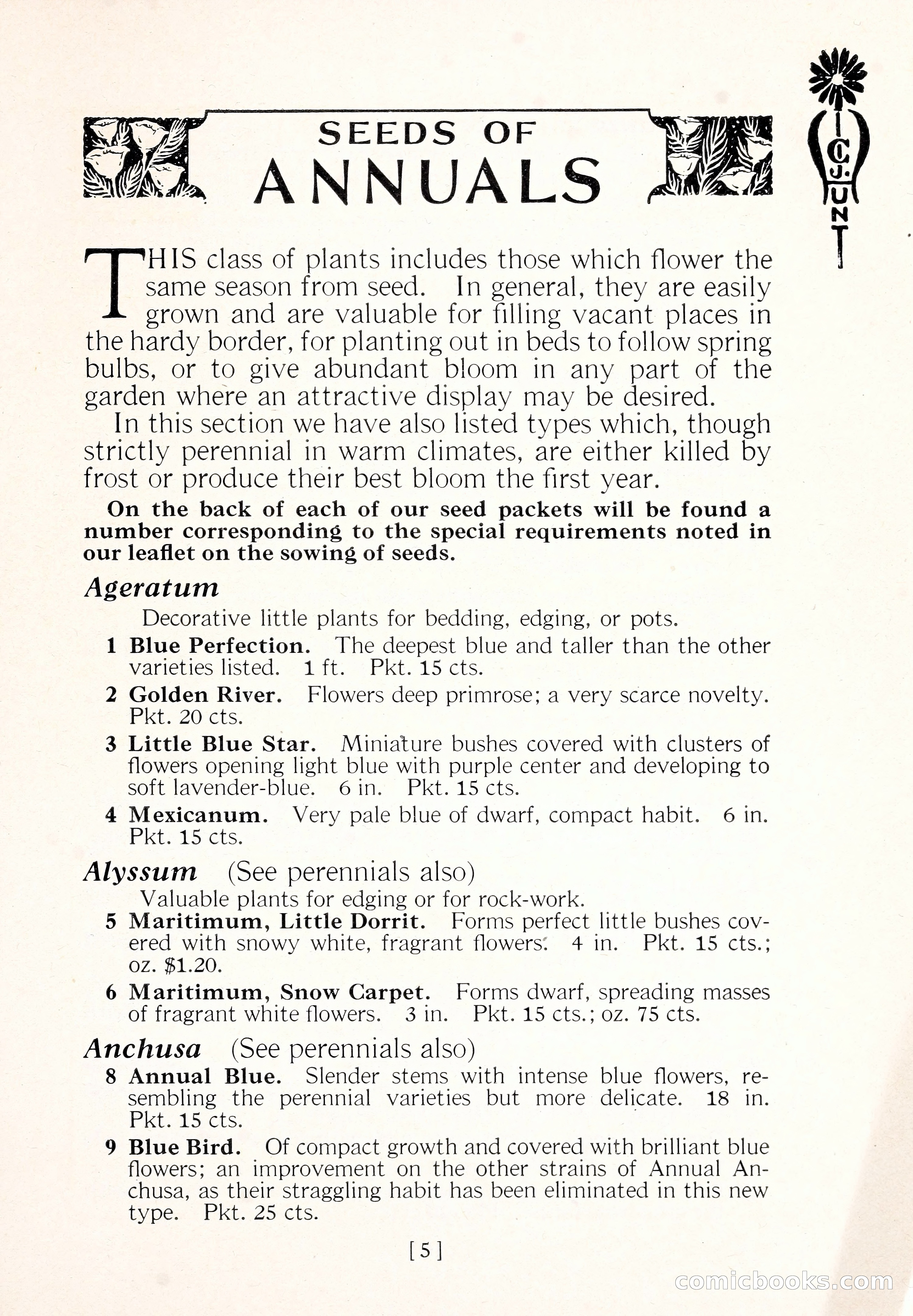 Blue Book of Flower Seeds and Gladioli — page 10 of 64