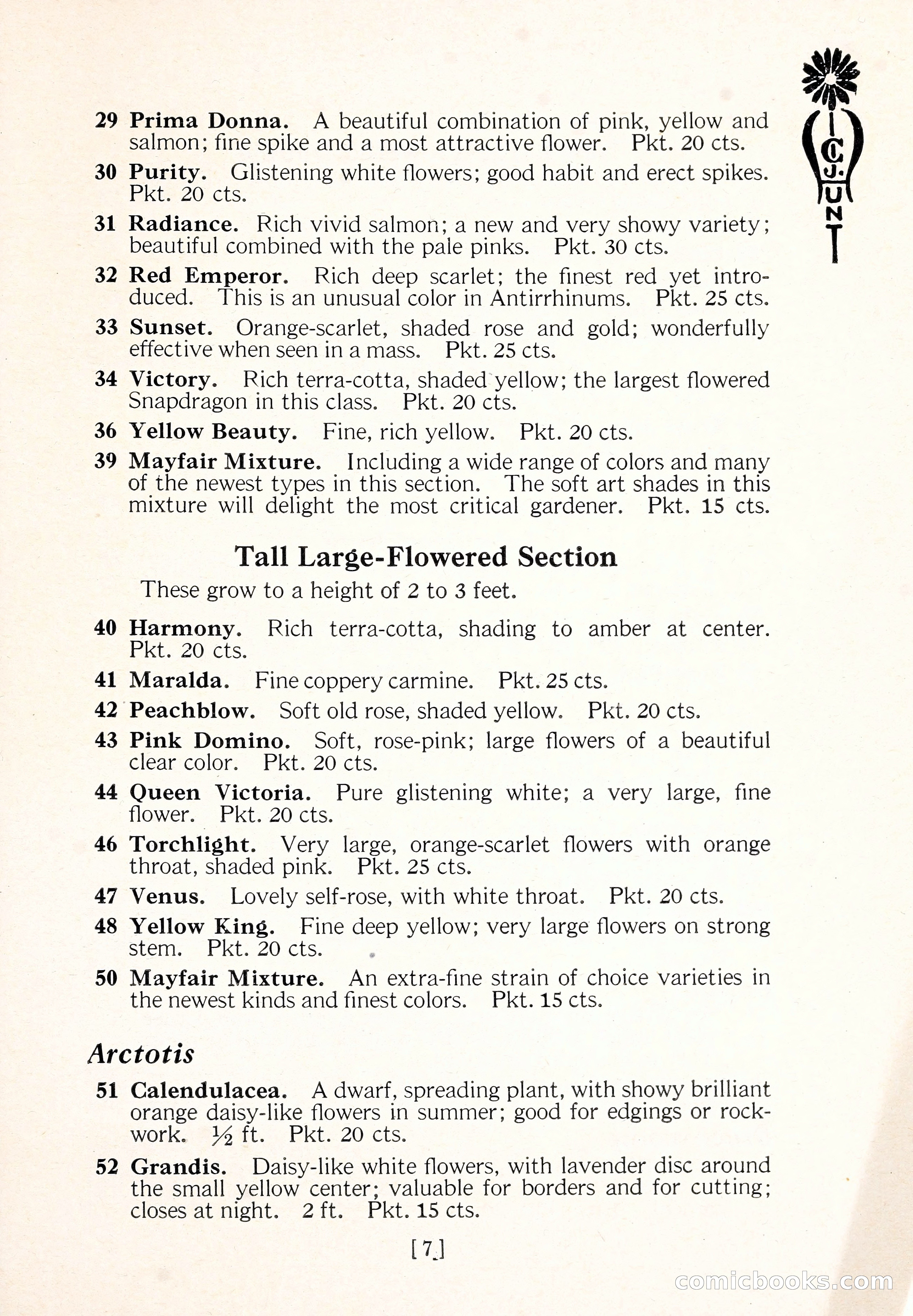 Blue Book of Flower Seeds and Gladioli — page 12 of 64