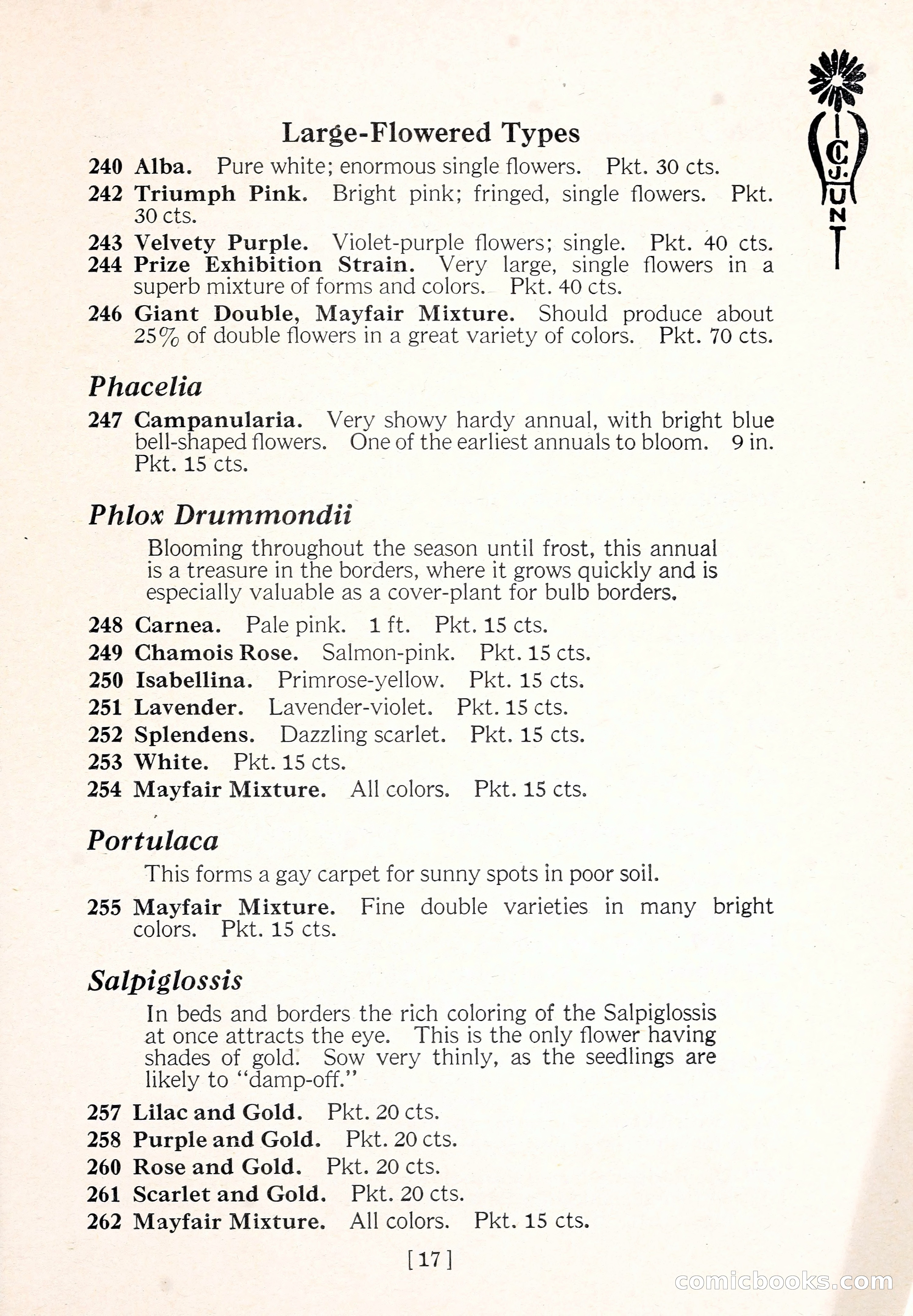 Blue Book of Flower Seeds and Gladioli — page 22 of 64