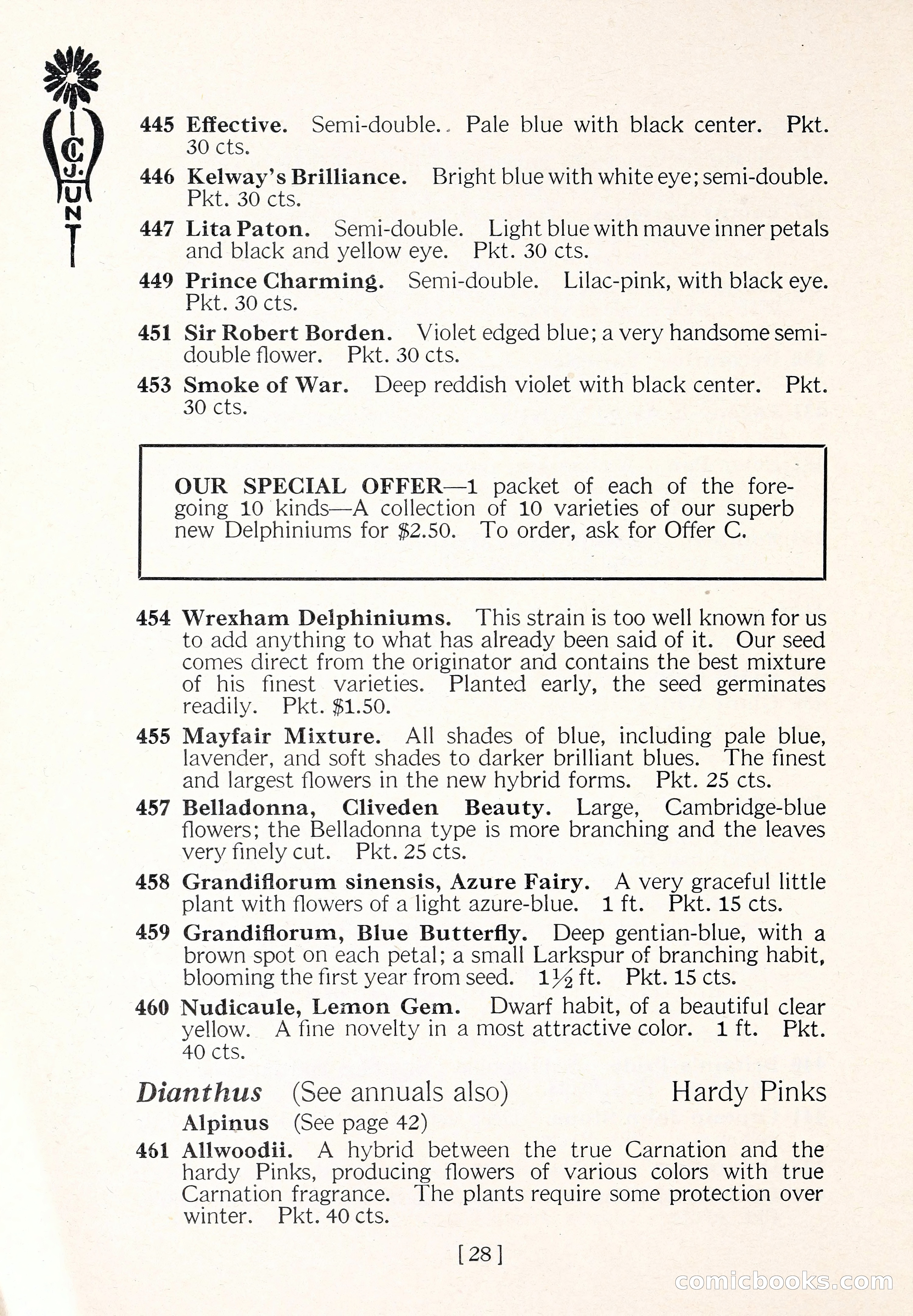 Blue Book of Flower Seeds and Gladioli — page 33 of 64