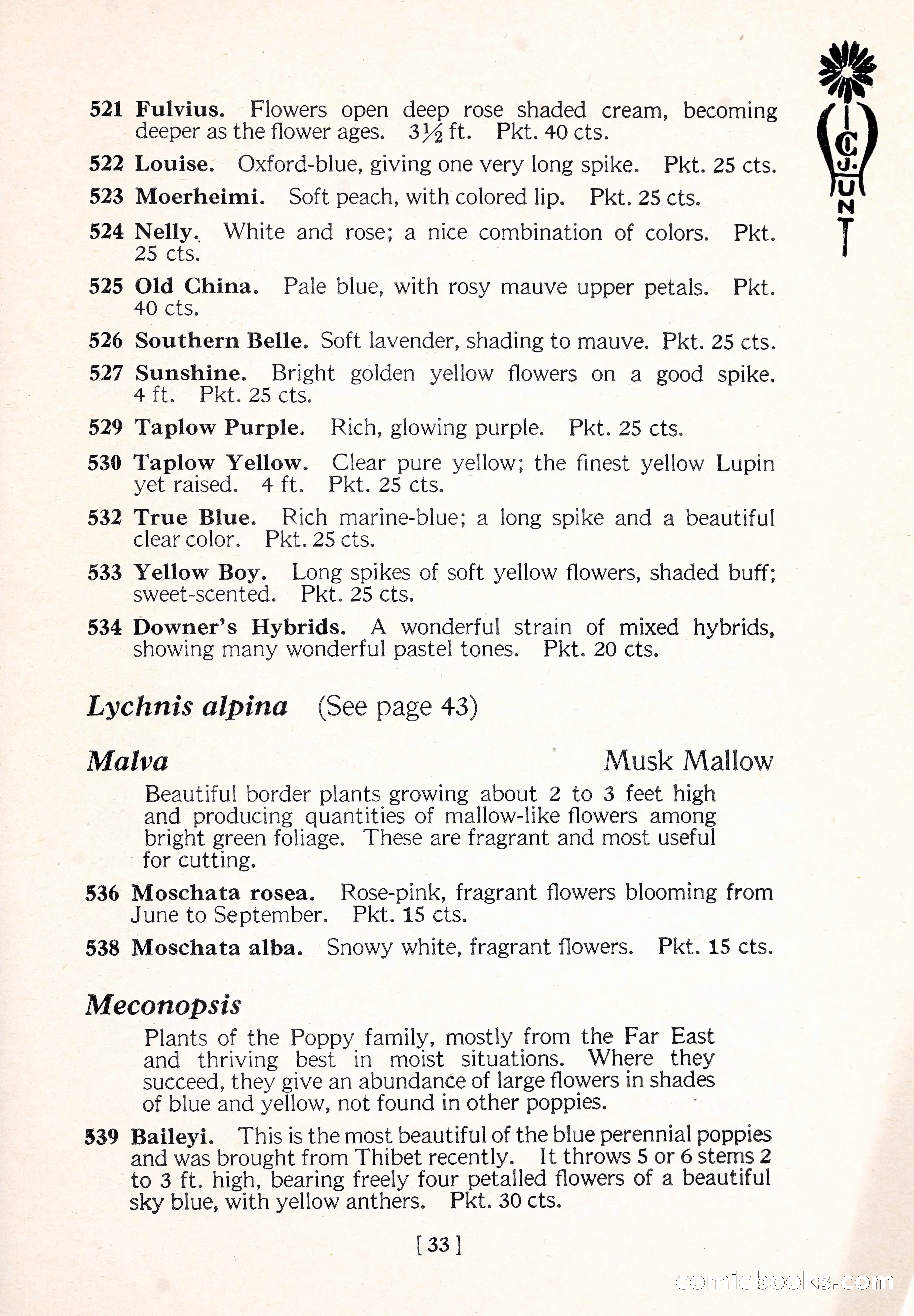 Blue Book of Flower Seeds and Gladioli — page 38 of 64