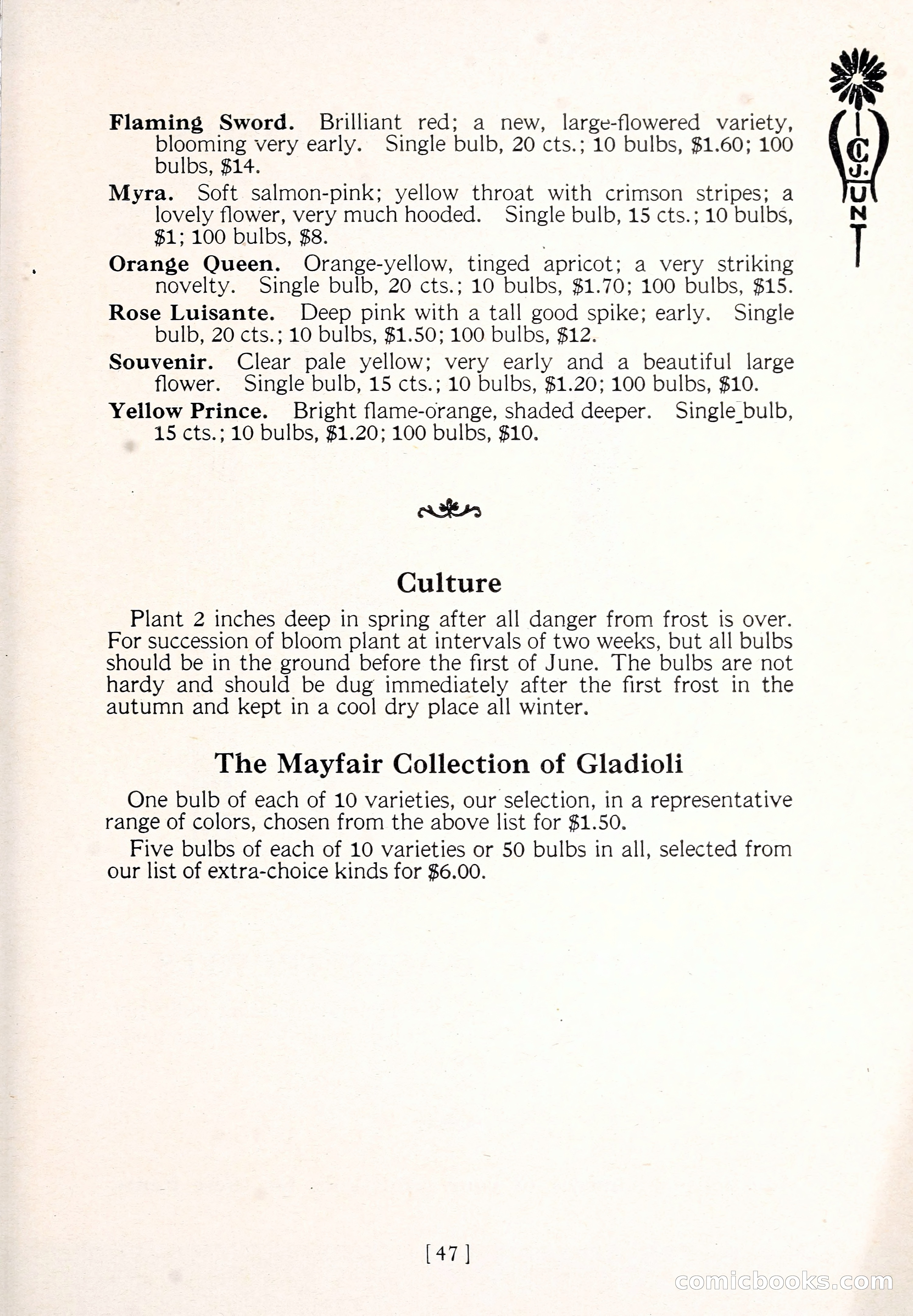 Blue Book of Flower Seeds and Gladioli — page 52 of 64