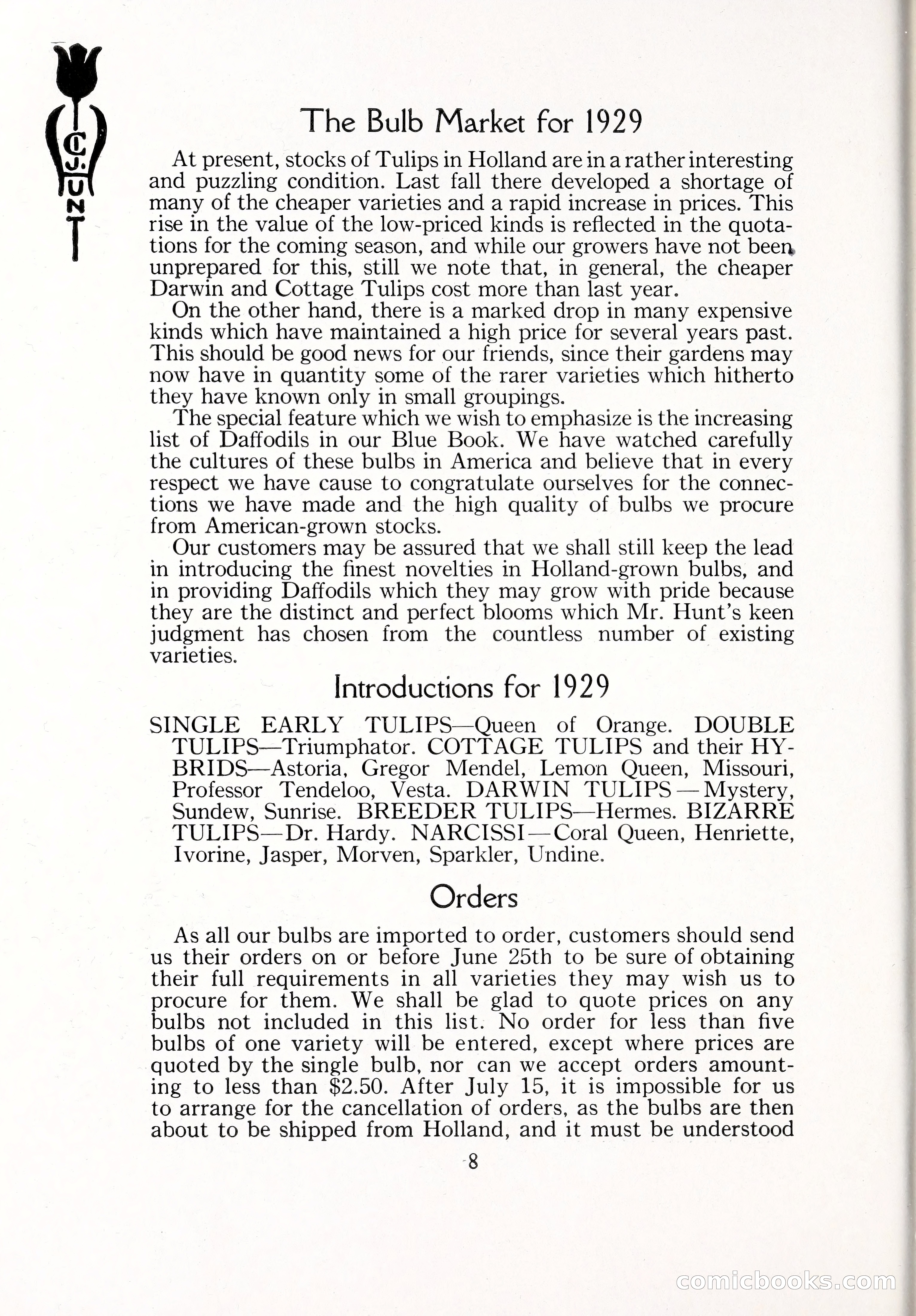Blue Book of Bulbs, 1929 — page 13 of 128