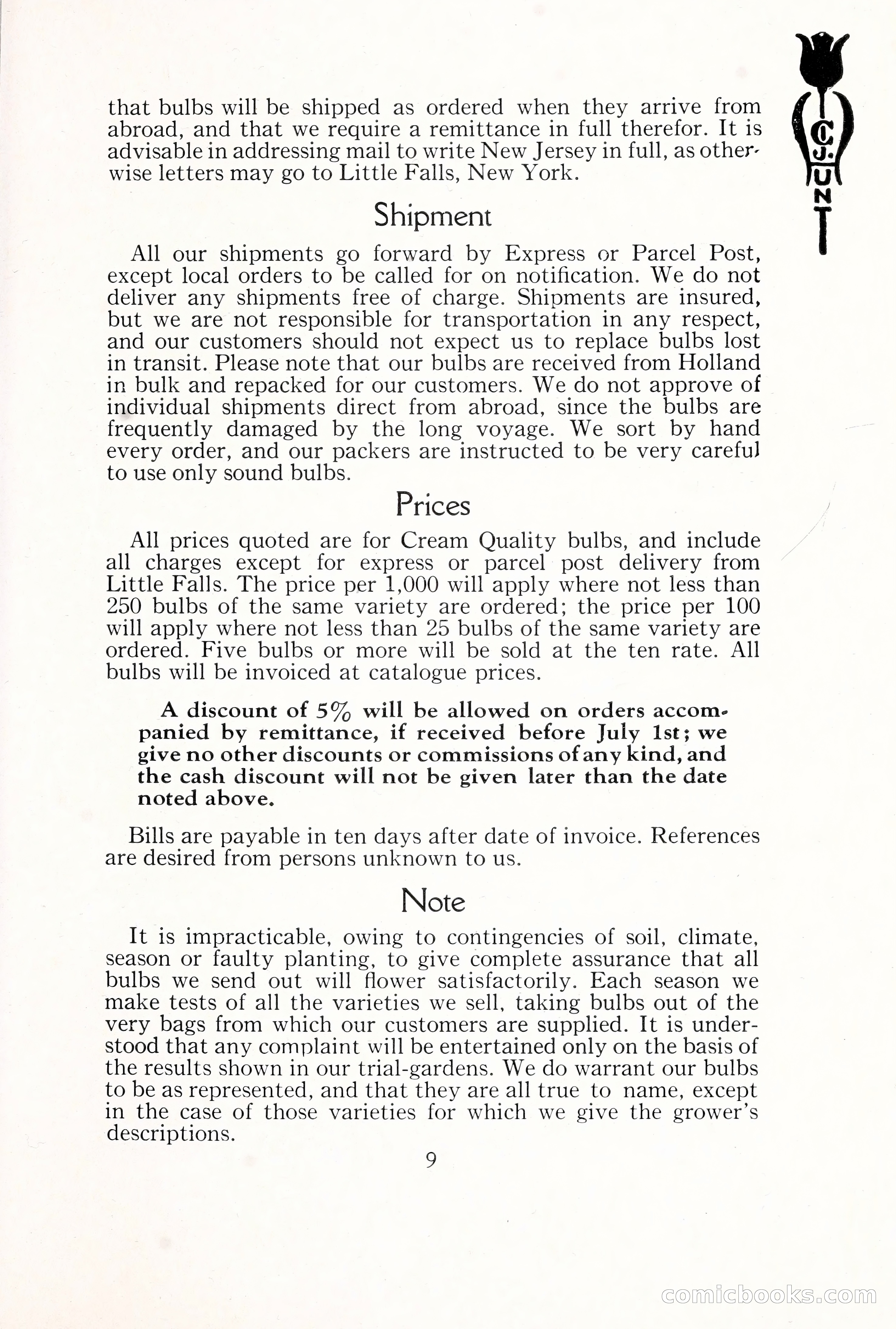 Blue Book of Bulbs, 1929 — page 14 of 128