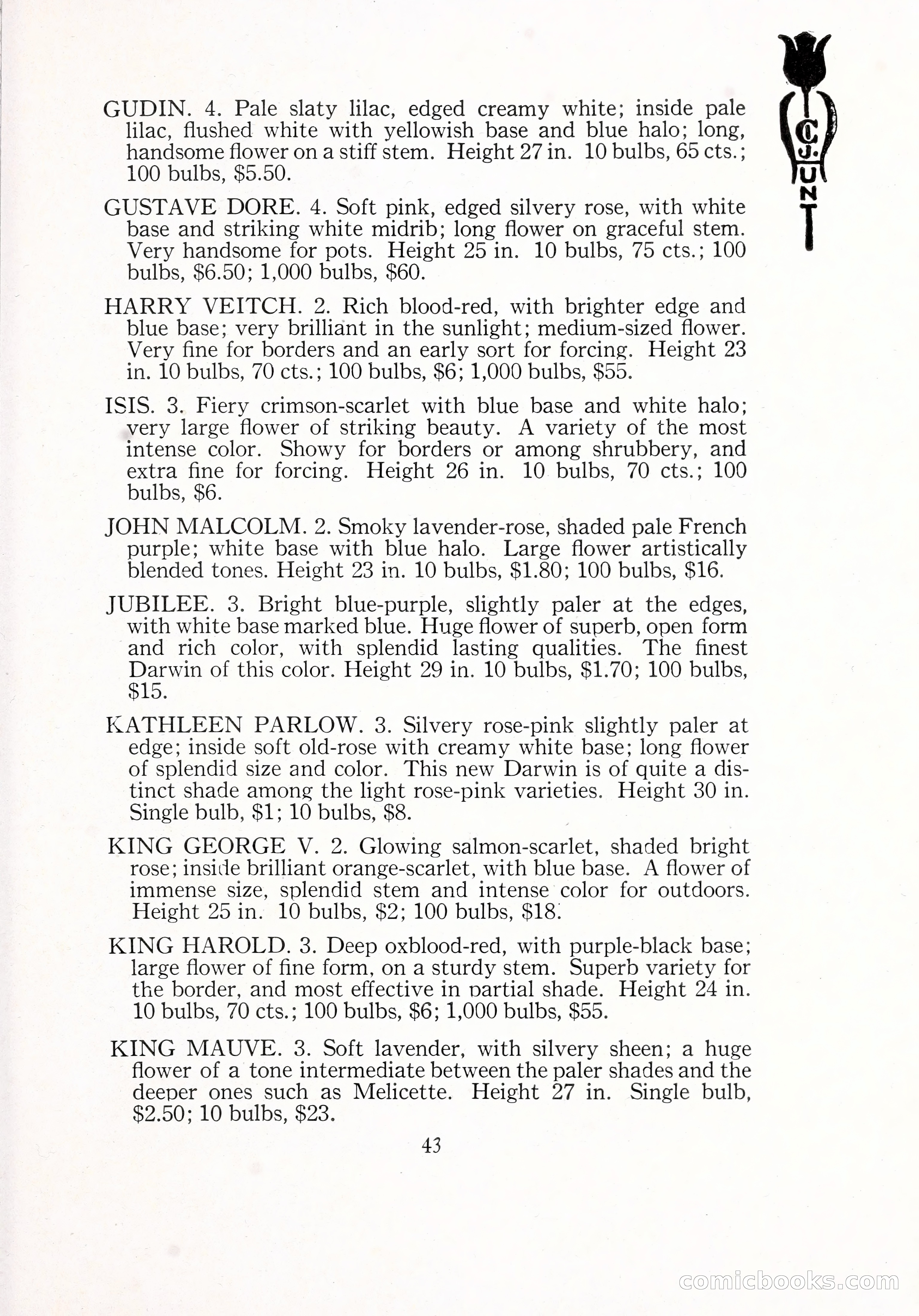 Blue Book of Bulbs, 1929 — page 64 of 128