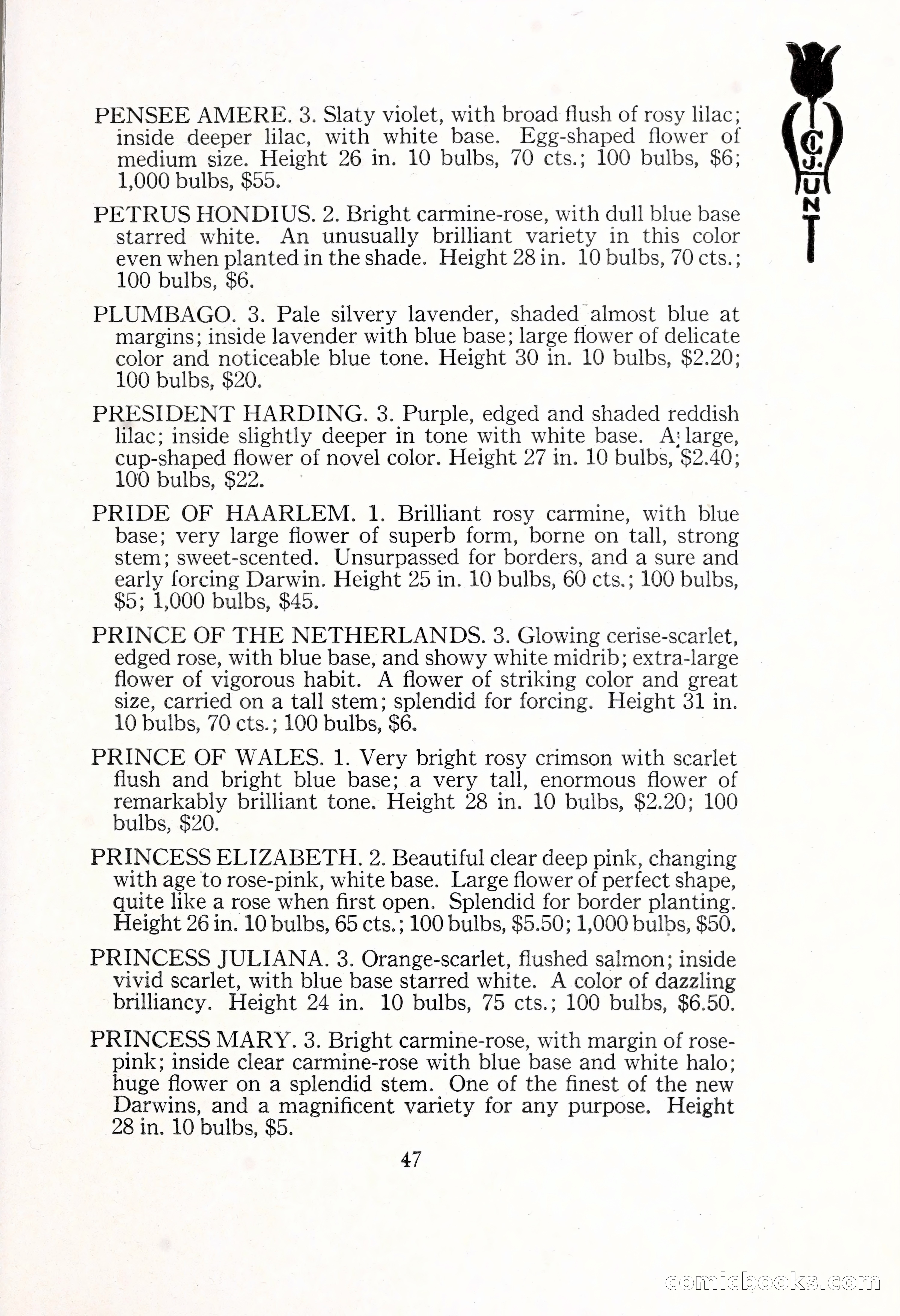 Blue Book of Bulbs, 1929 — page 70 of 128