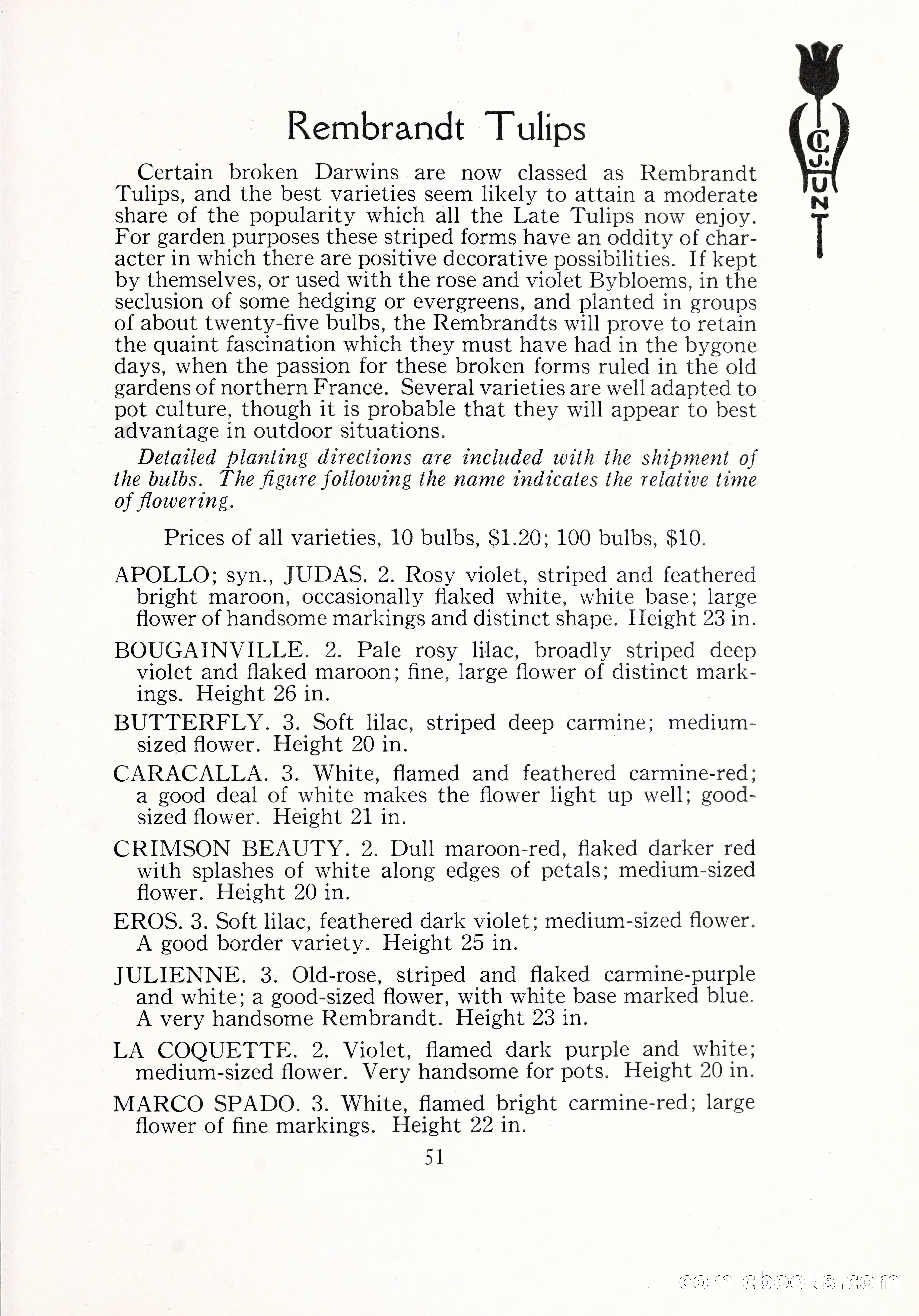 Blue Book of Bulbs, 1929 — page 74 of 128