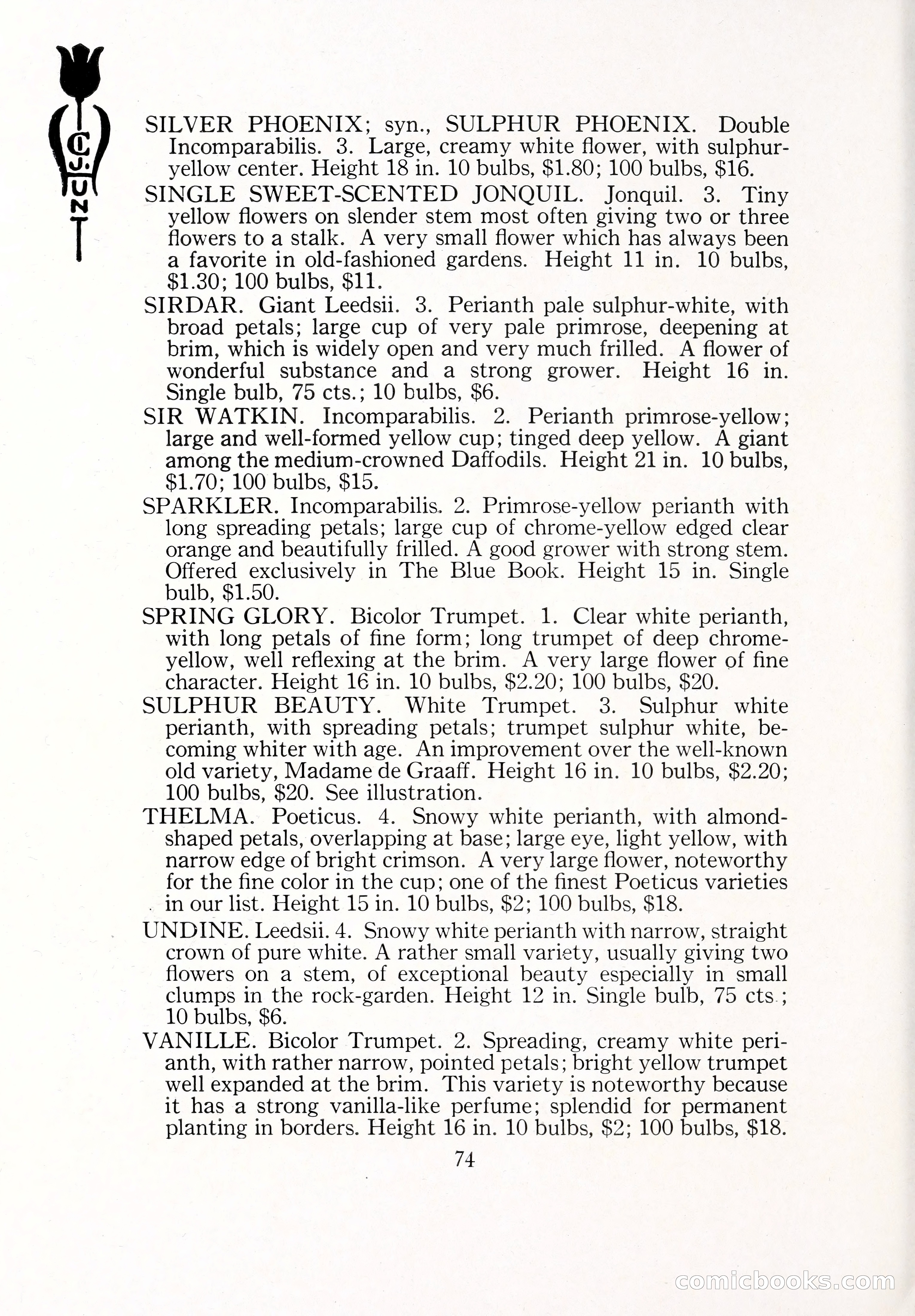 Blue Book of Bulbs, 1929 — page 109 of 128