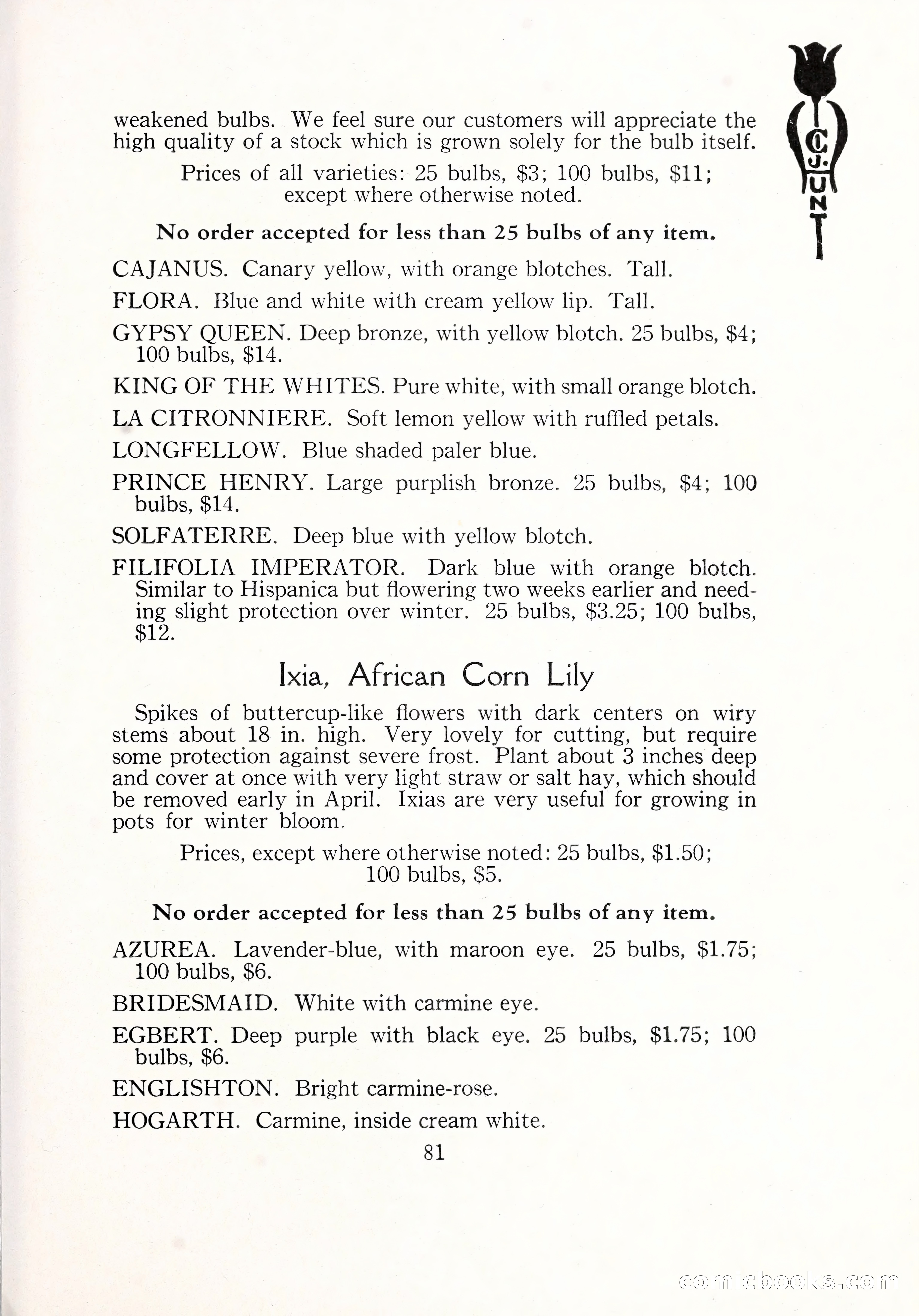 Blue Book of Bulbs, 1929 — page 118 of 128