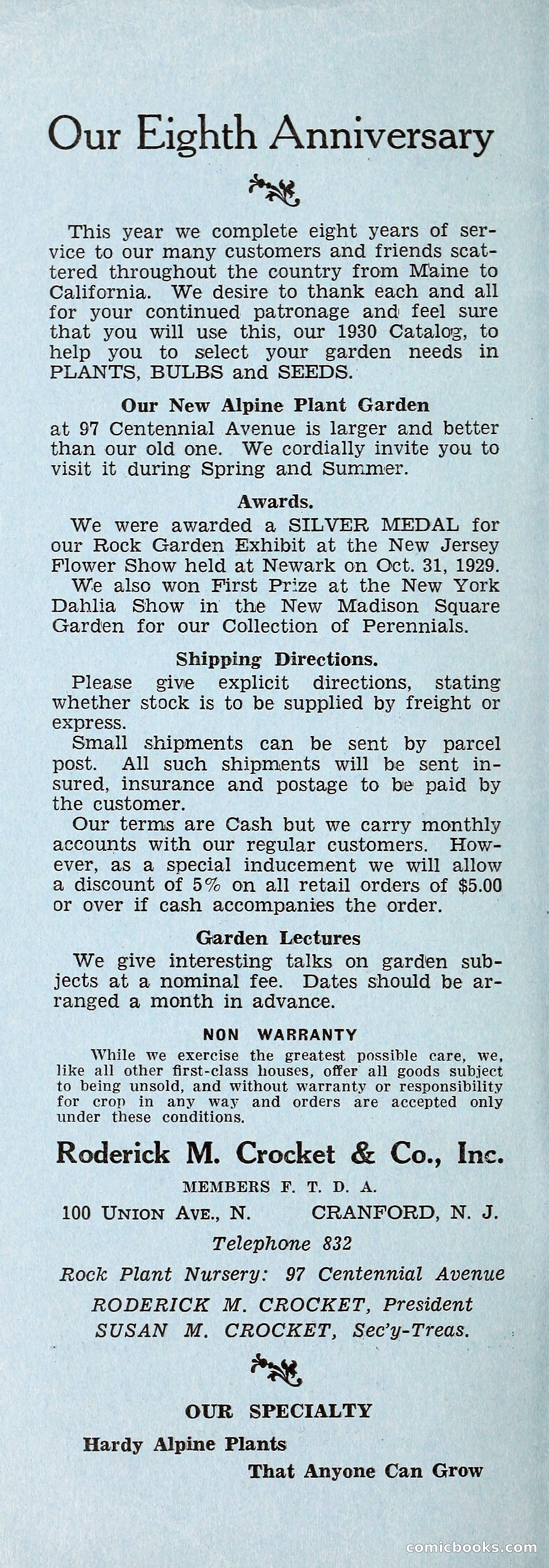 Crockett's Blue Book: Alpines, Perennials, Seeds, Bulbs — page 5 of 40
