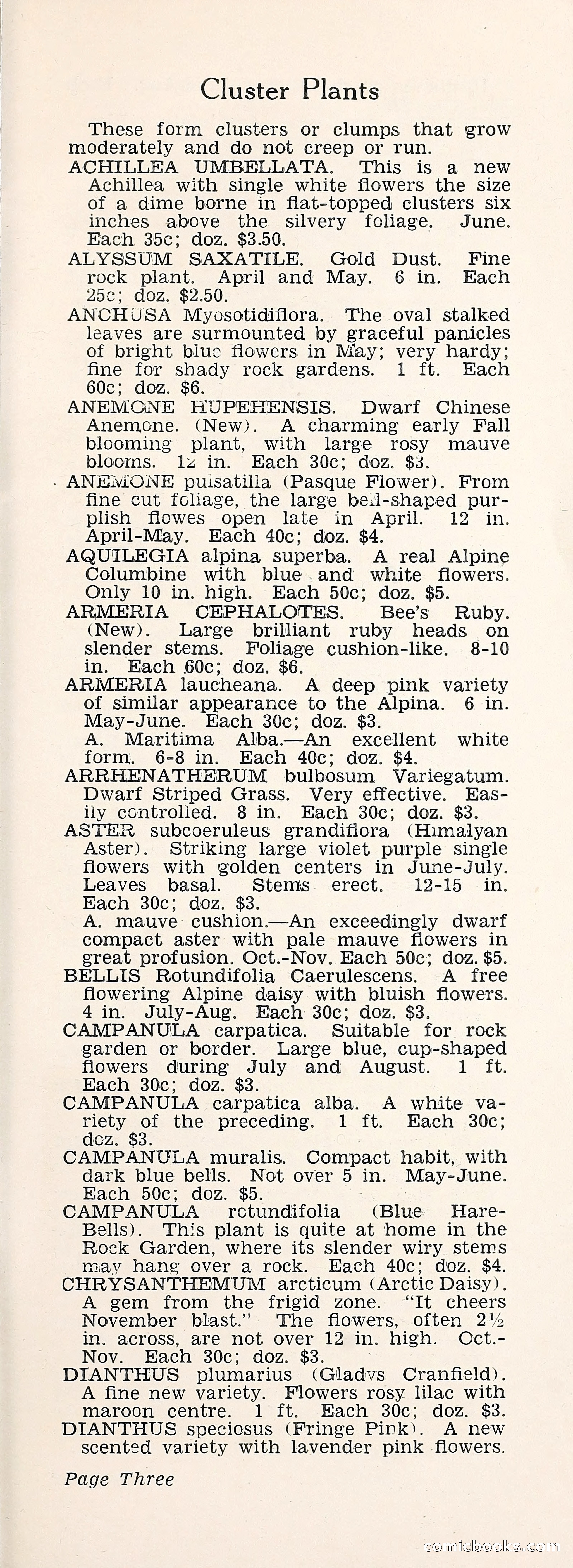 Crockett's Blue Book: Alpines, Perennials, Seeds, Bulbs — page 8 of 40