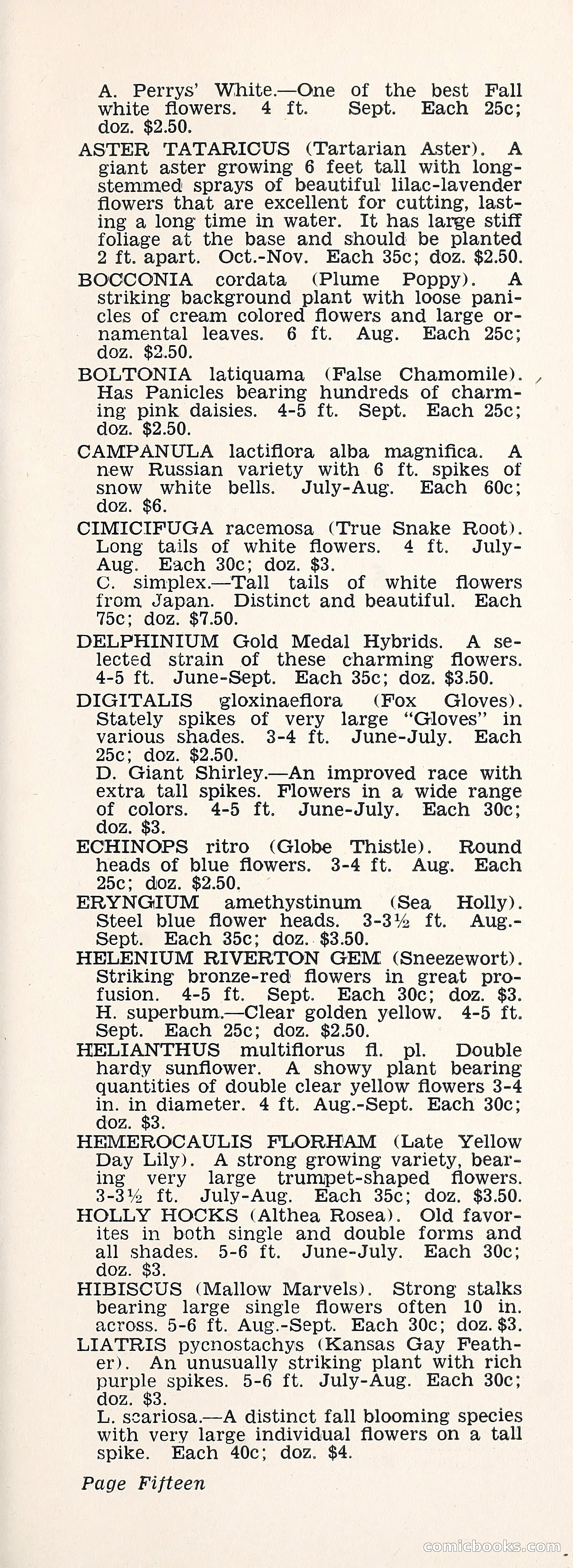 Crockett's Blue Book: Alpines, Perennials, Seeds, Bulbs — page 20 of 40