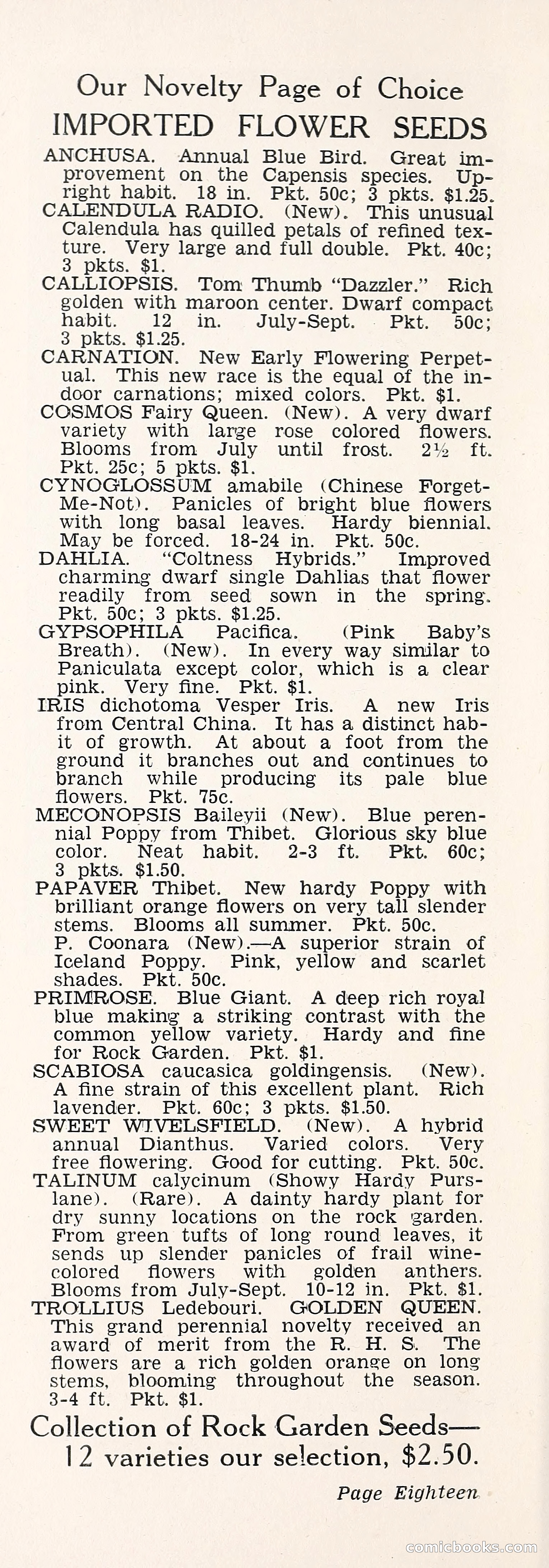 Crockett's Blue Book: Alpines, Perennials, Seeds, Bulbs — page 23 of 40