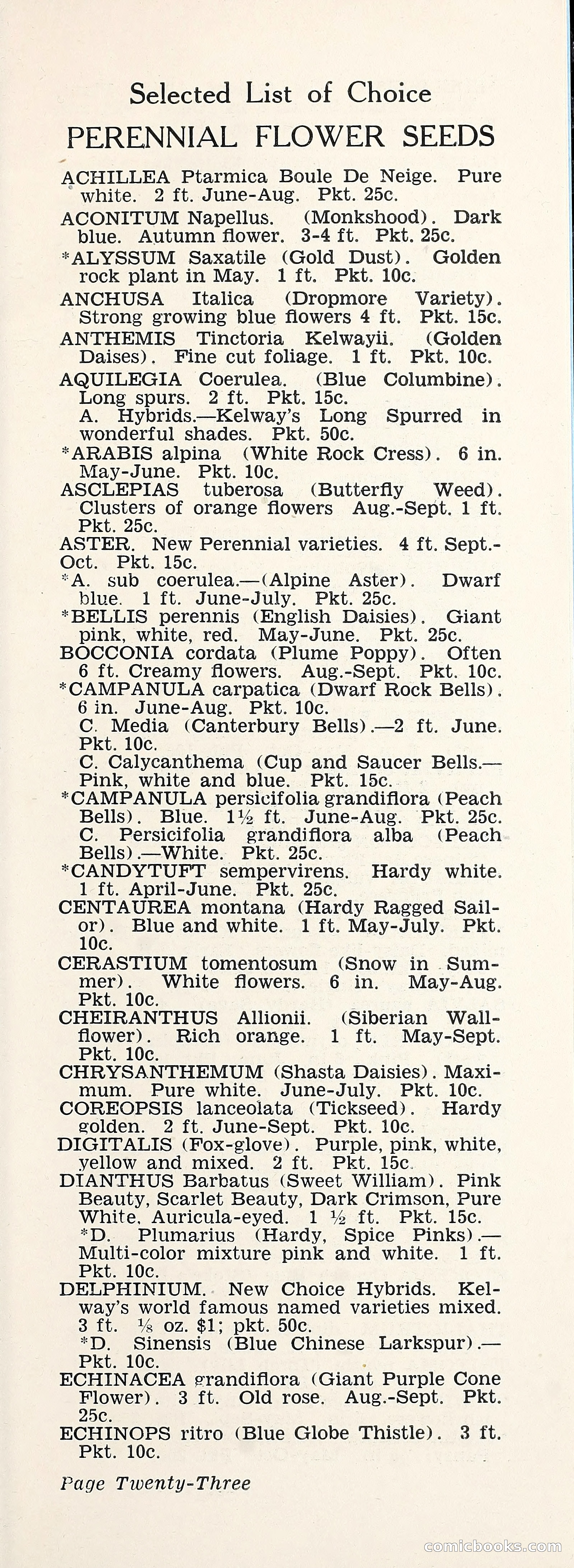 Crockett's Blue Book: Alpines, Perennials, Seeds, Bulbs — page 28 of 40