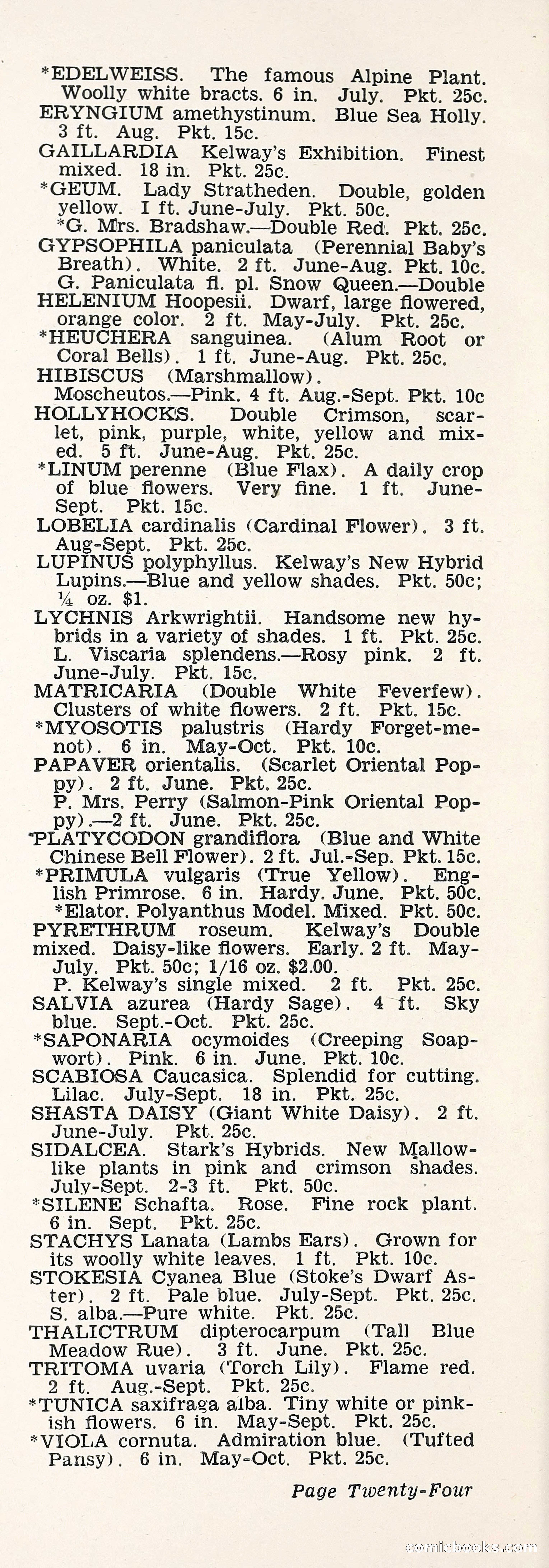 Crockett's Blue Book: Alpines, Perennials, Seeds, Bulbs — page 29 of 40