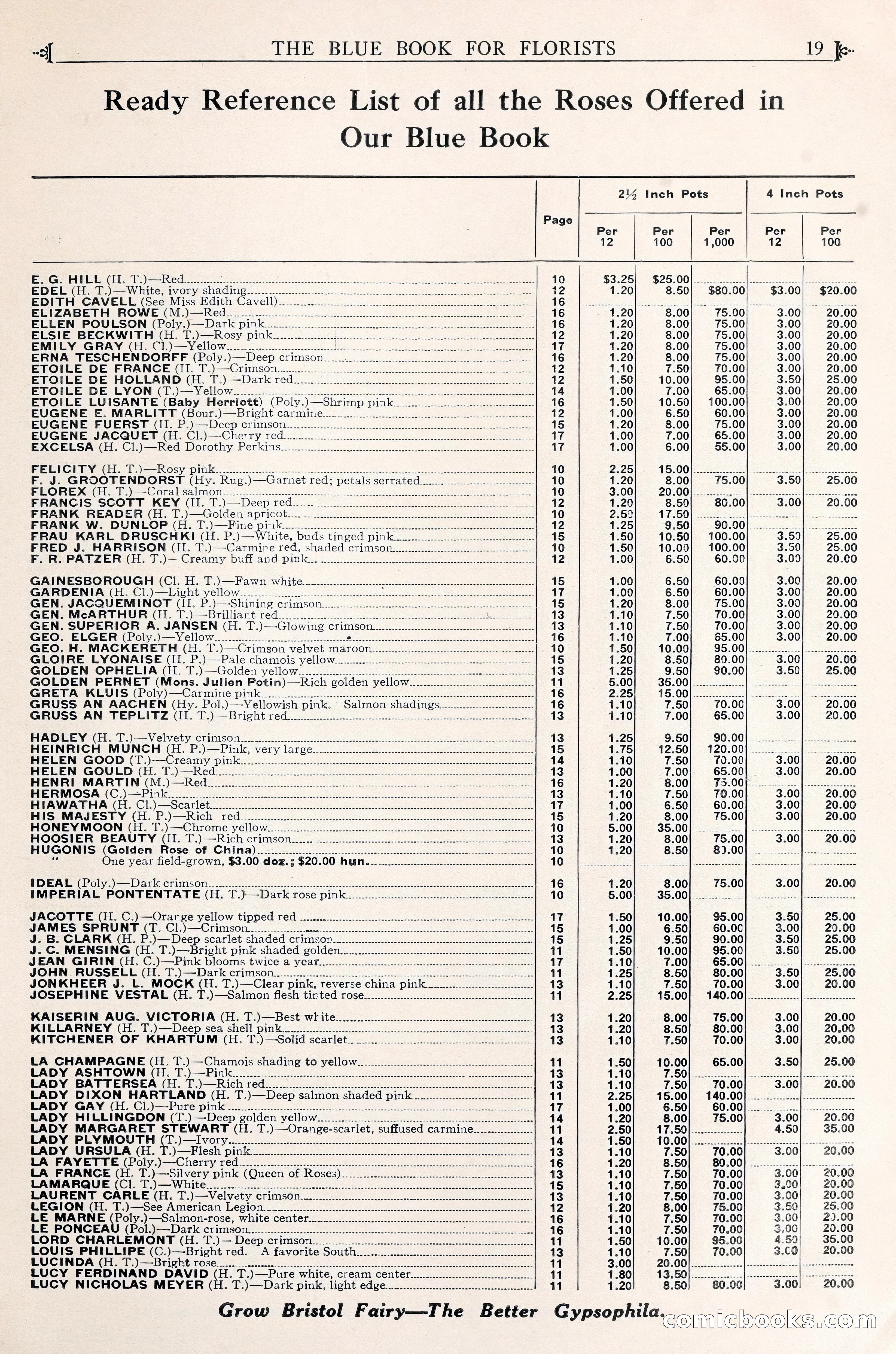 Good & Reese Co.'s Blue Book for Florists — page 23 of 60