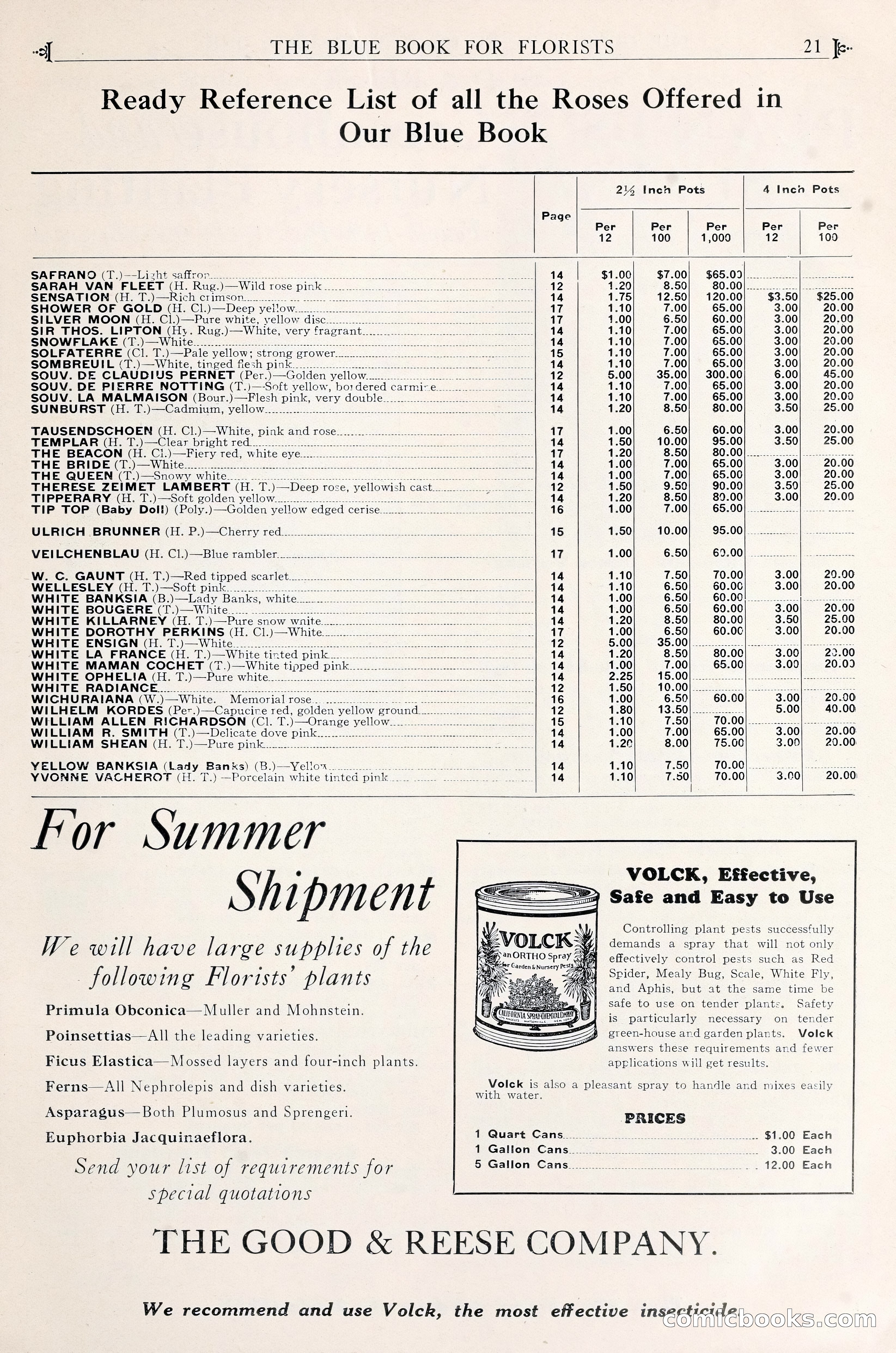 Good & Reese Co.'s Blue Book for Florists — page 25 of 60