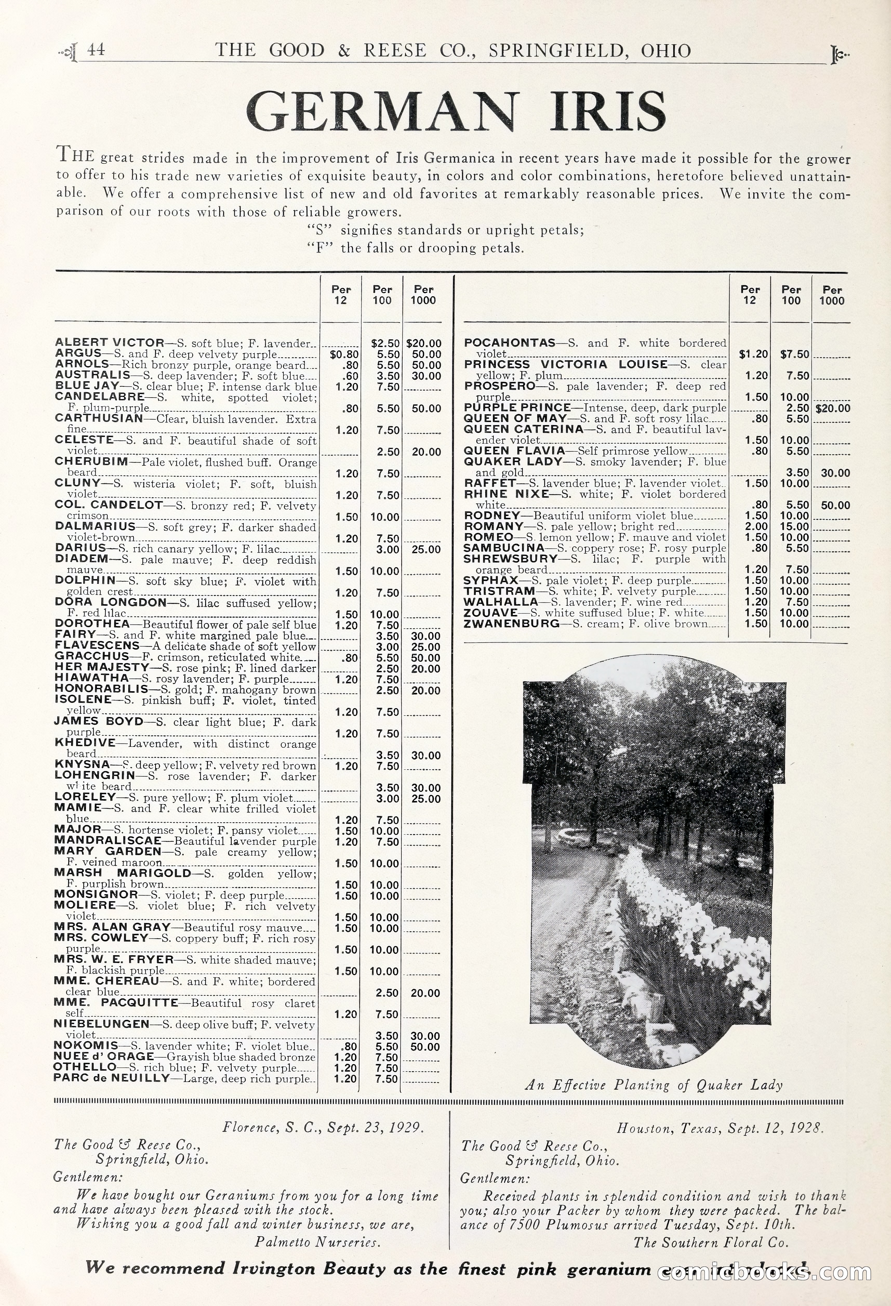Good & Reese Co.'s Blue Book for Florists — page 48 of 60