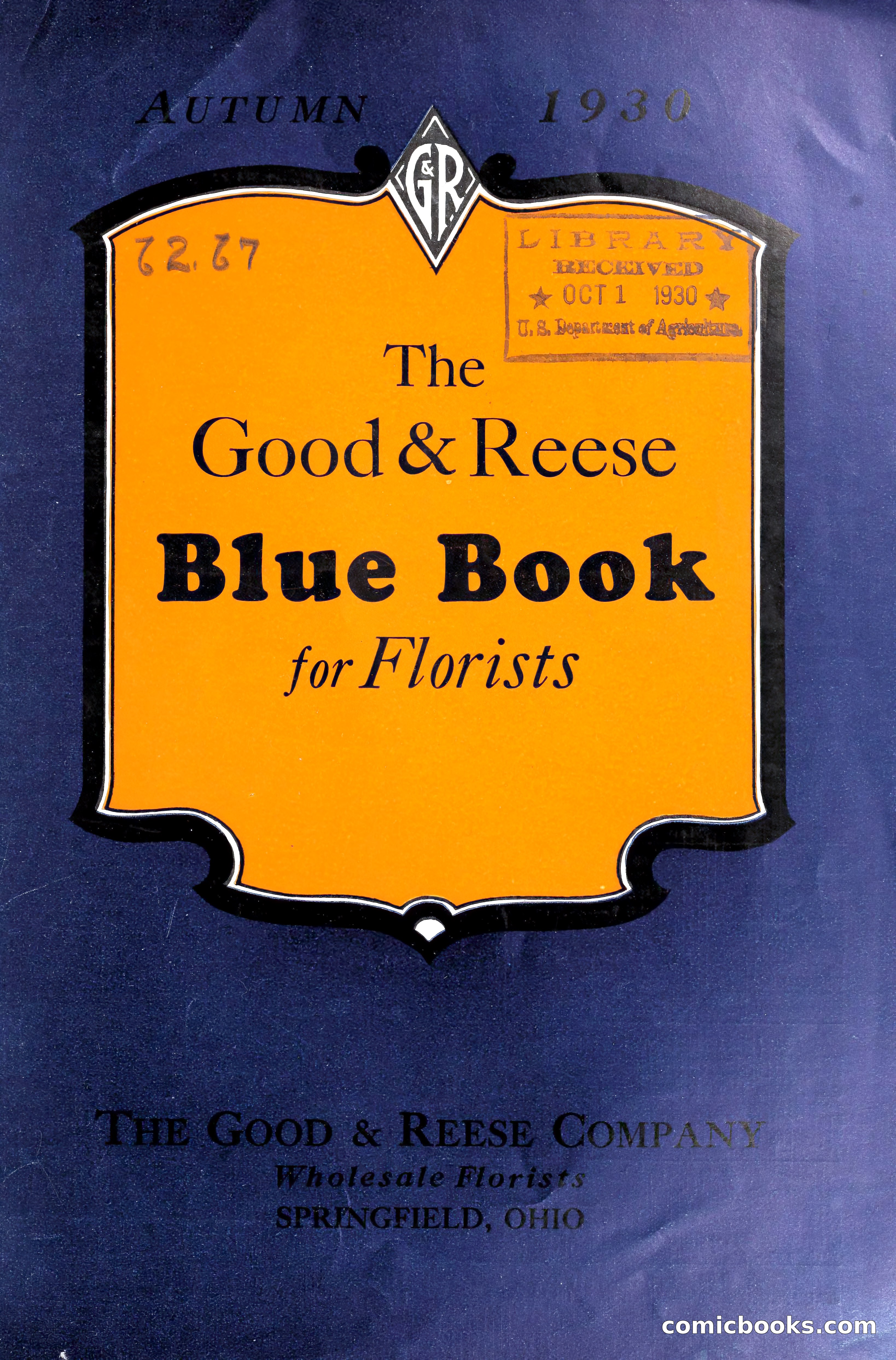 Good & Reese Co.'s Blue Book for Florists: Autumn 1930 — page 3 of 58