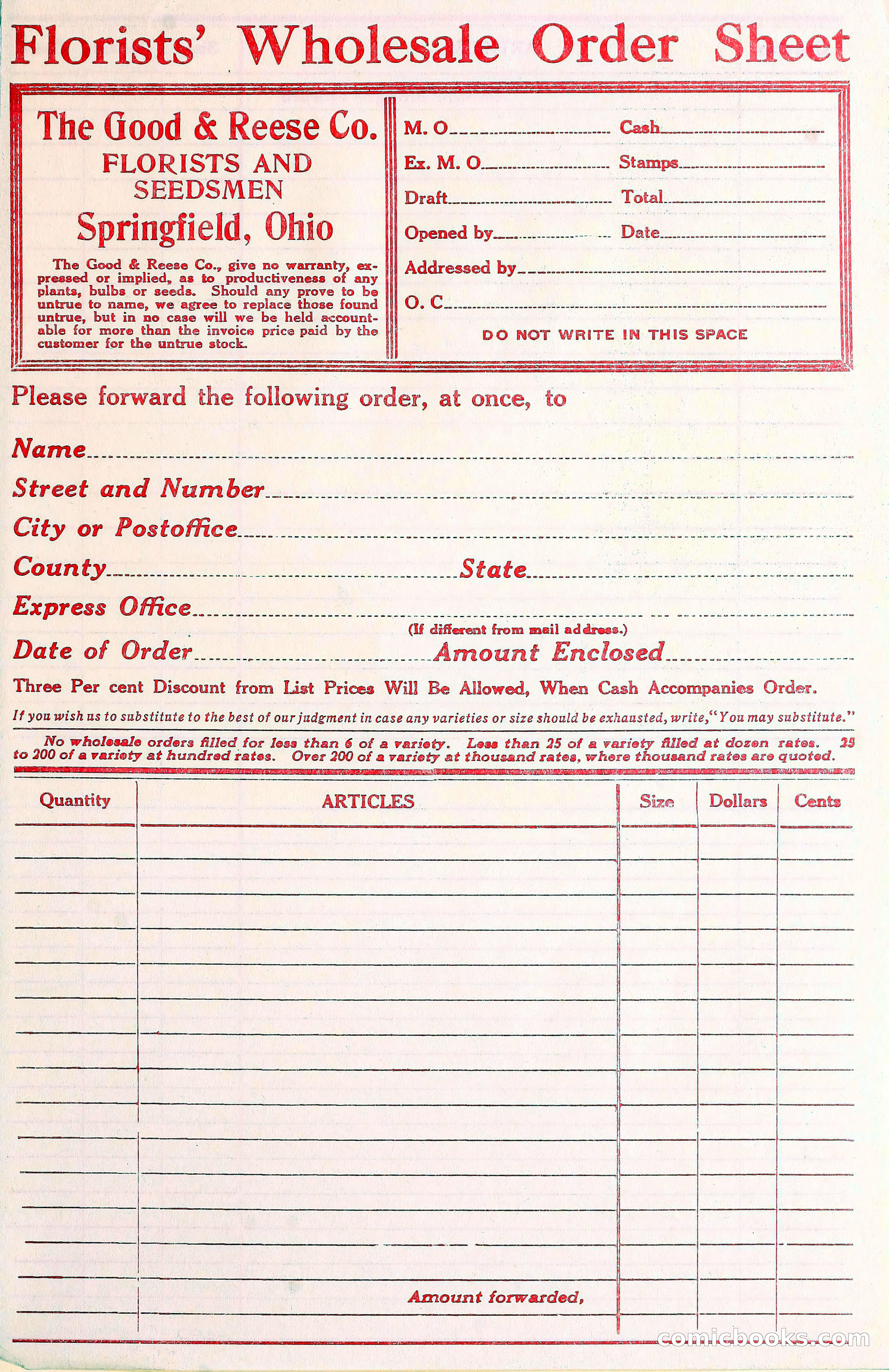 Good & Reese Co.'s Blue Book for Florists: Autumn 1930 — page 5 of 58