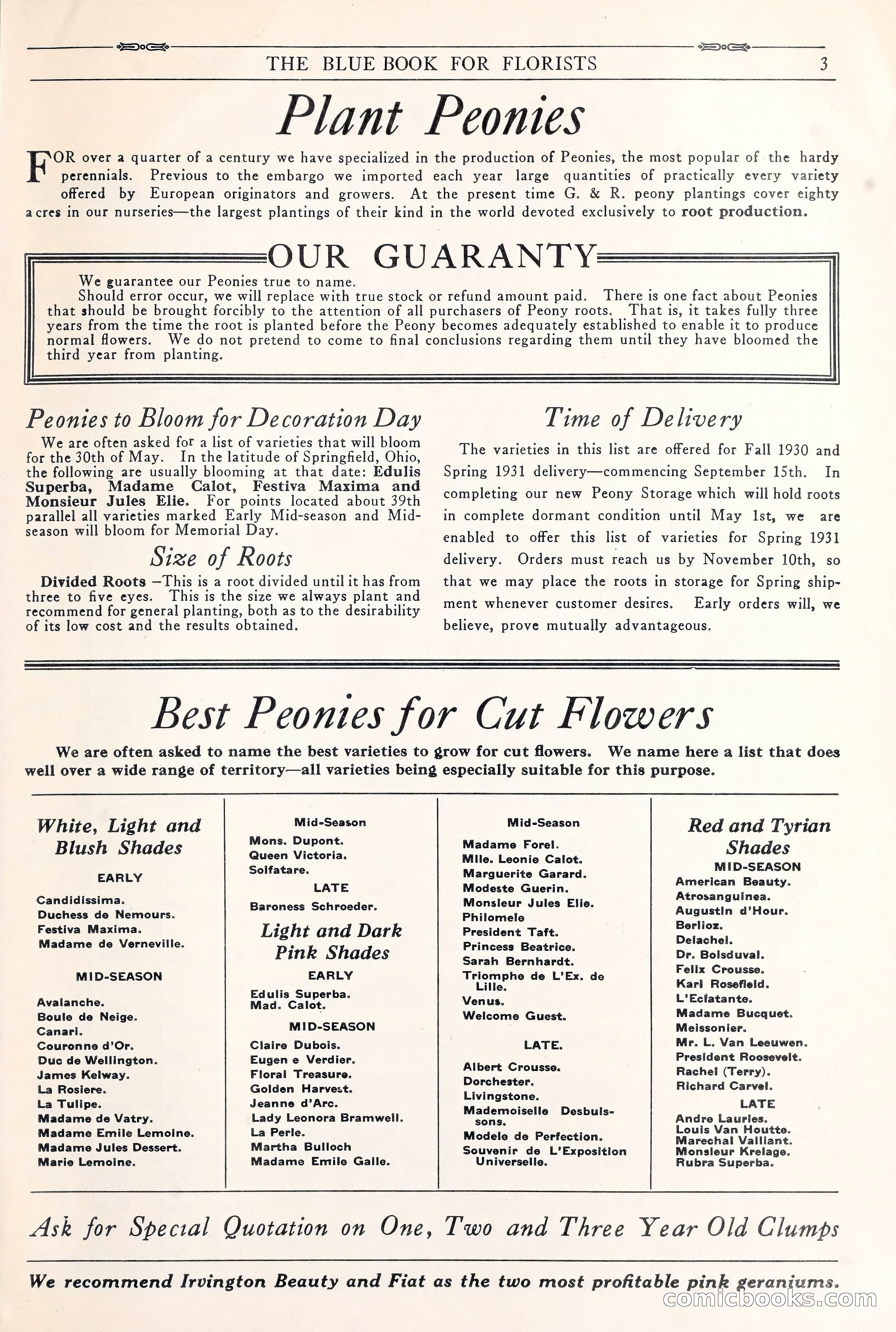 Good & Reese Co.'s Blue Book for Florists: Autumn 1930 — page 9 of 58