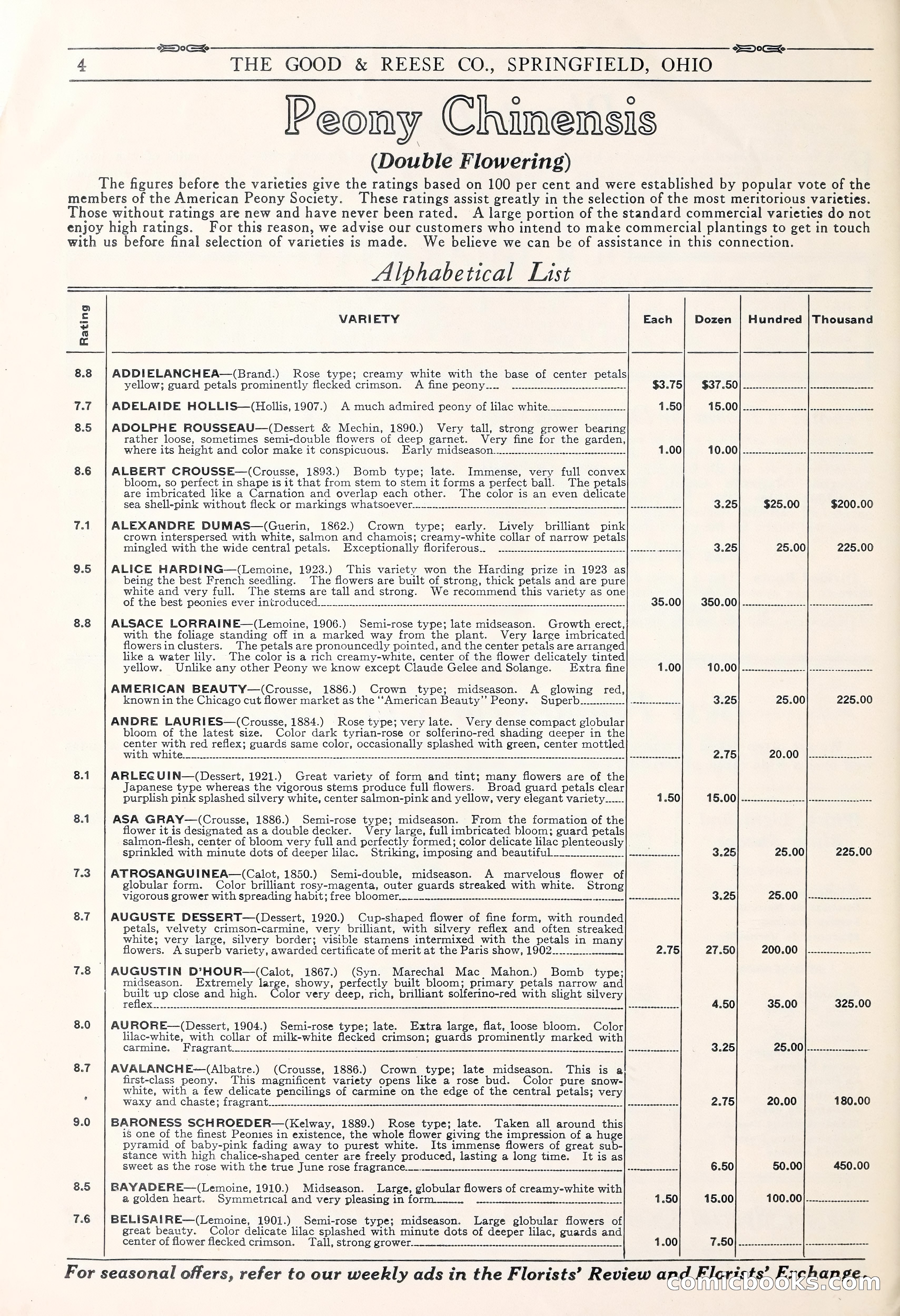 Good & Reese Co.'s Blue Book for Florists: Autumn 1930 — page 10 of 58