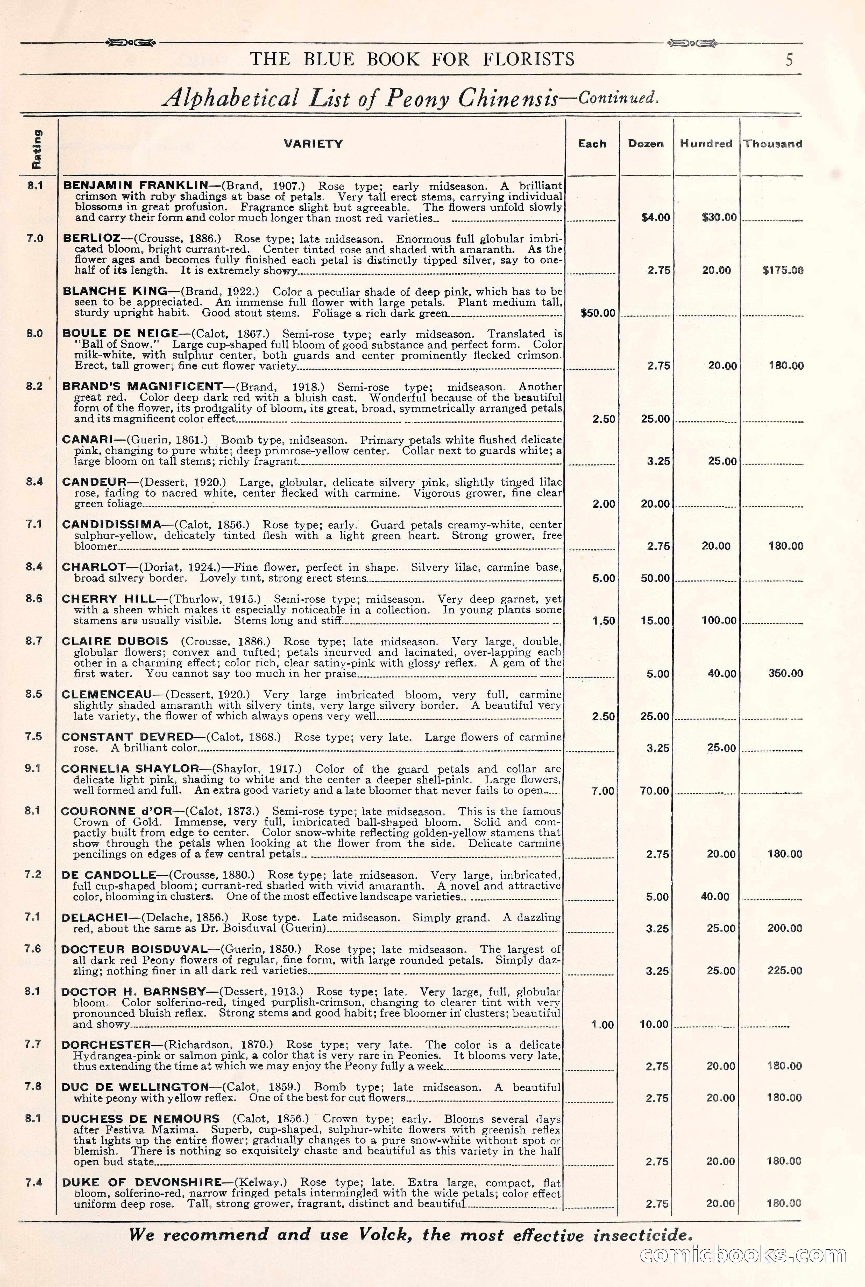 Good & Reese Co.'s Blue Book for Florists: Autumn 1930 — page 11 of 58