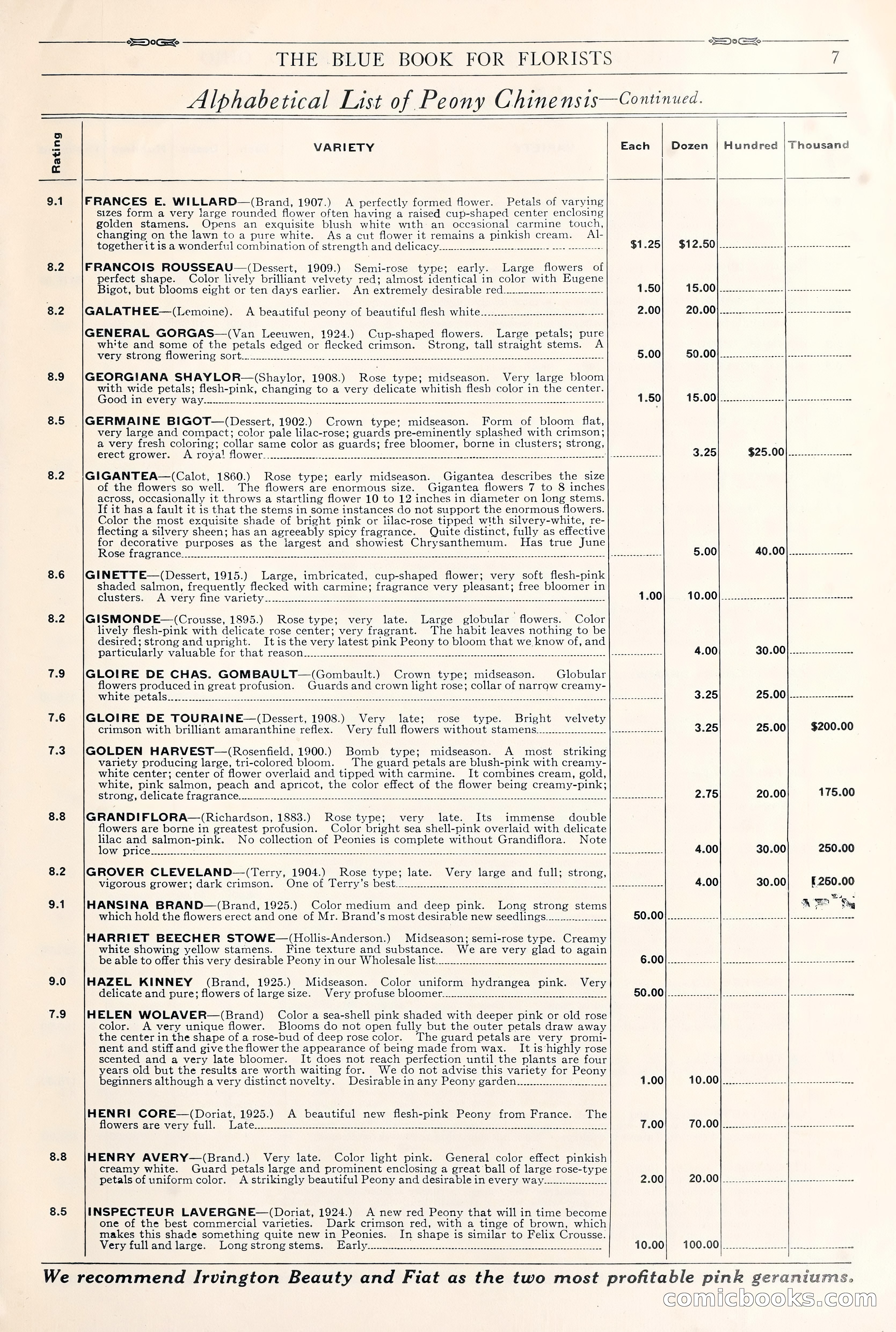 Good & Reese Co.'s Blue Book for Florists: Autumn 1930 — page 13 of 58