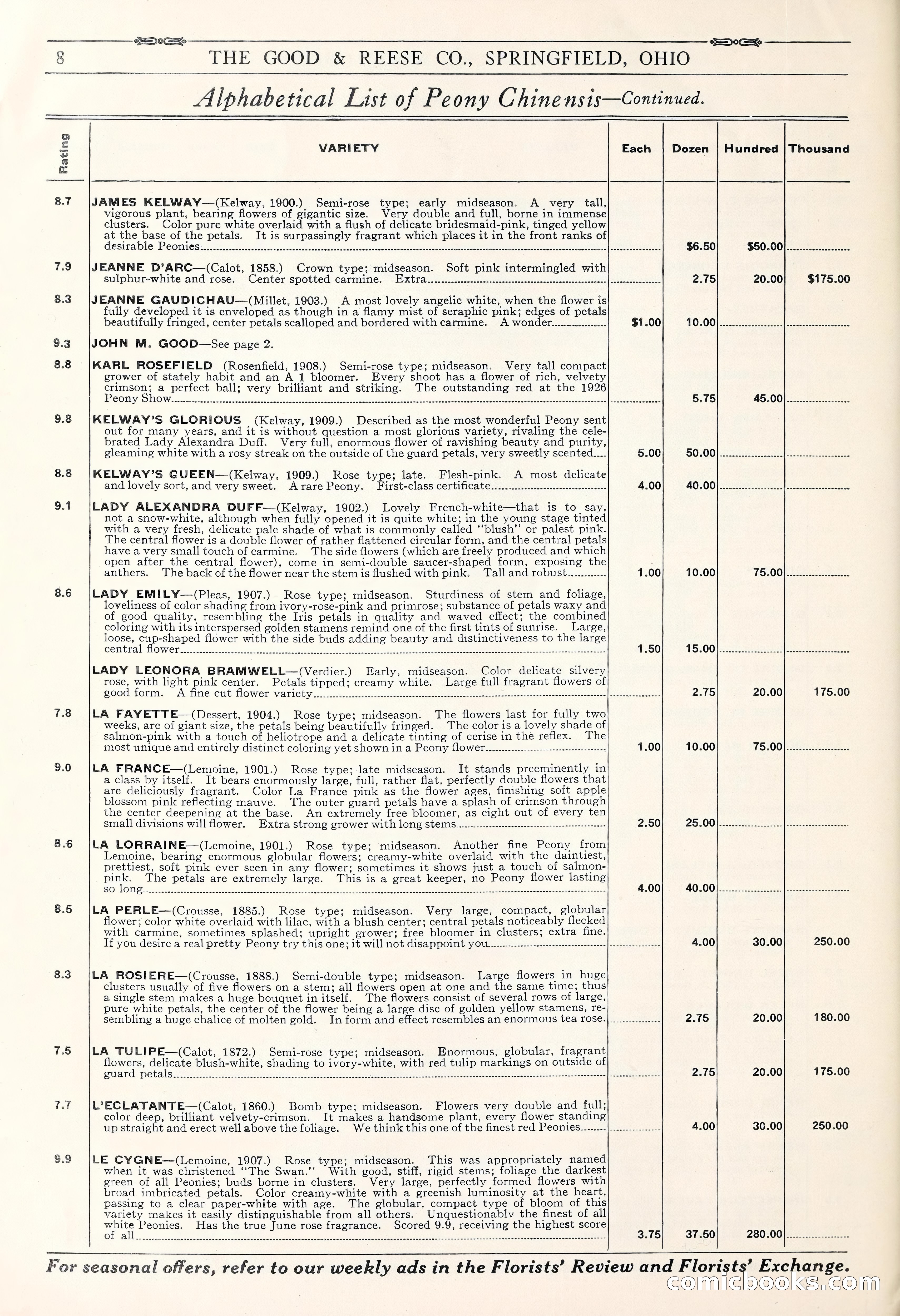 Good & Reese Co.'s Blue Book for Florists: Autumn 1930 — page 14 of 58