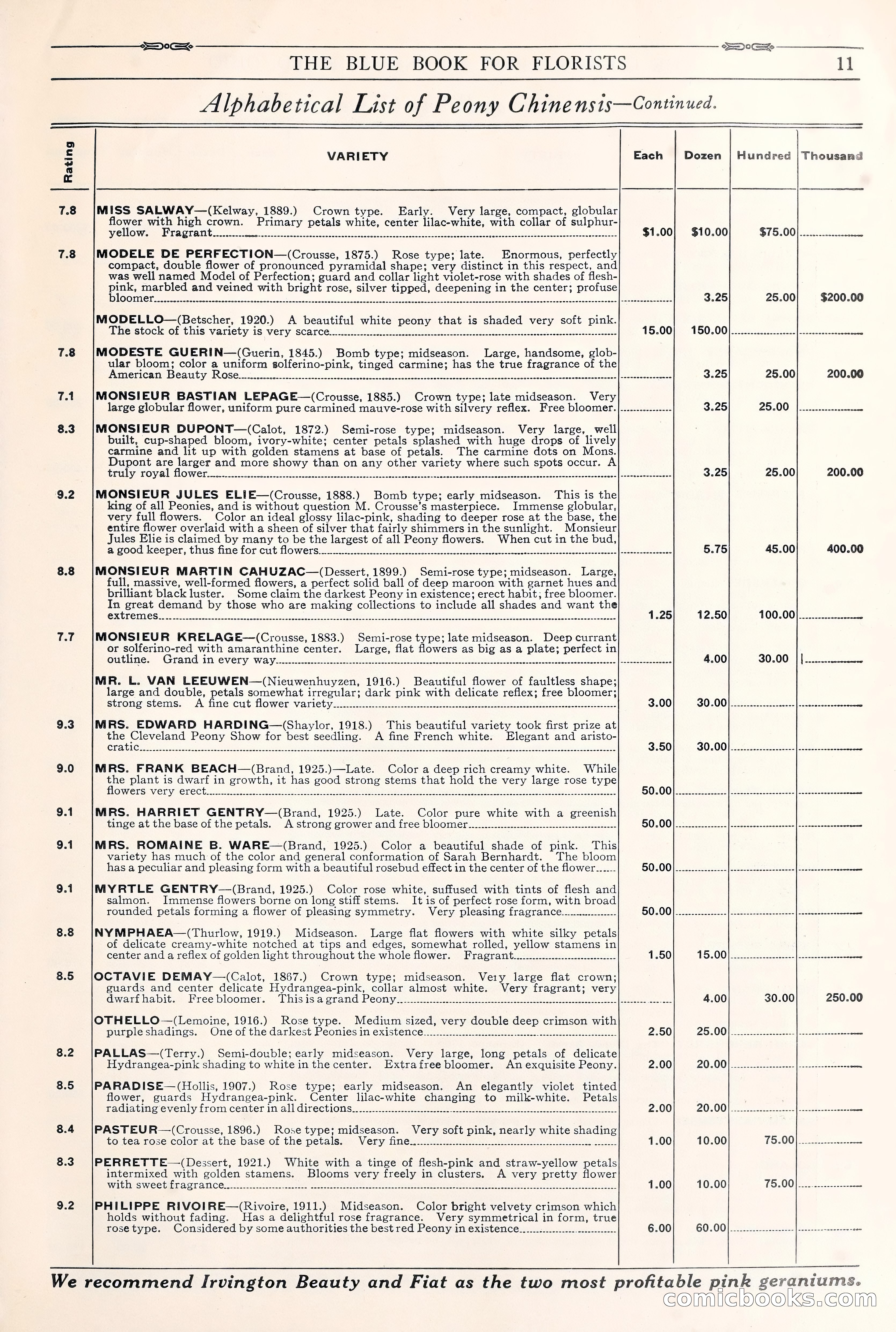 Good & Reese Co.'s Blue Book for Florists: Autumn 1930 — page 17 of 58