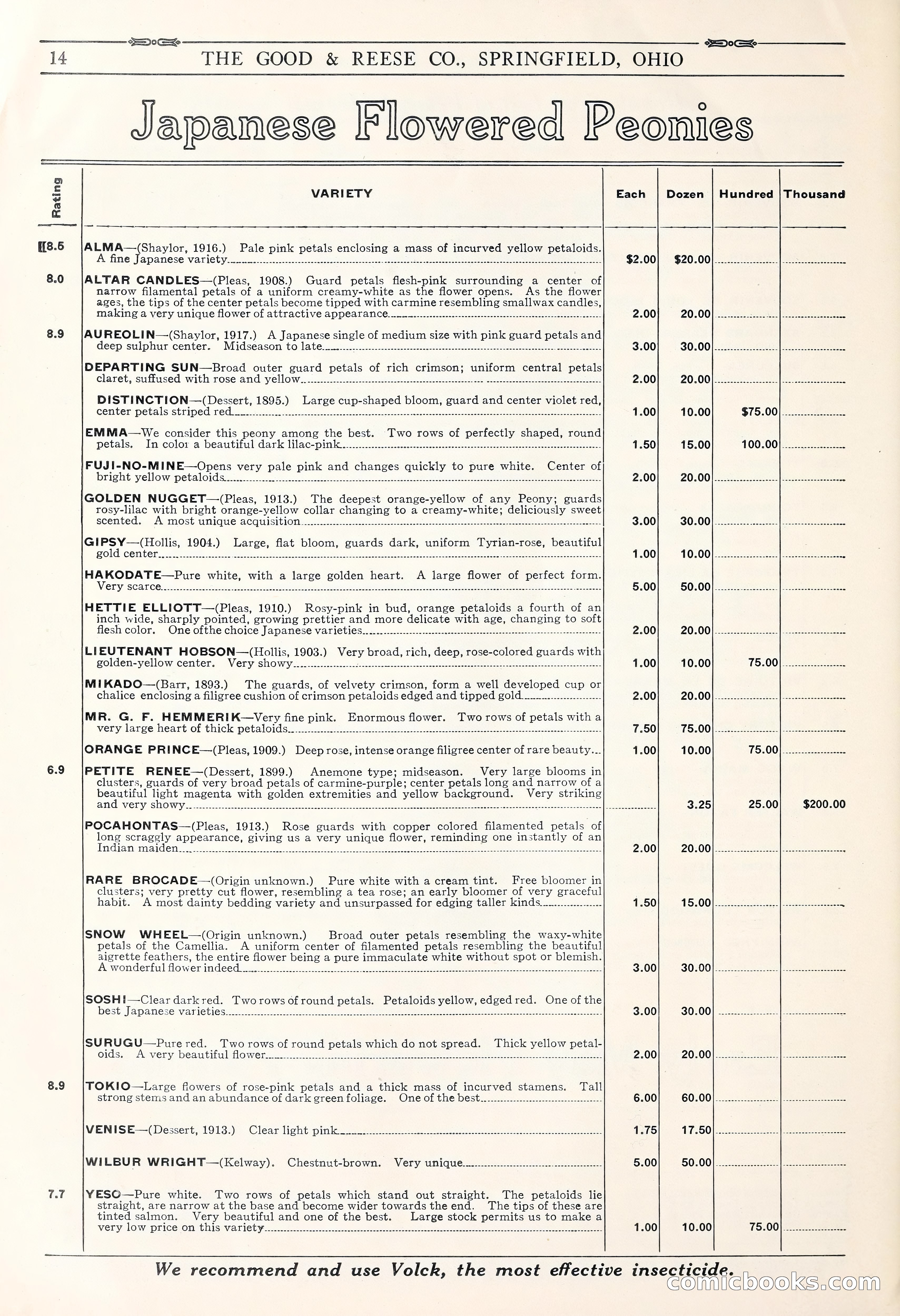 Good & Reese Co.'s Blue Book for Florists: Autumn 1930 — page 20 of 58