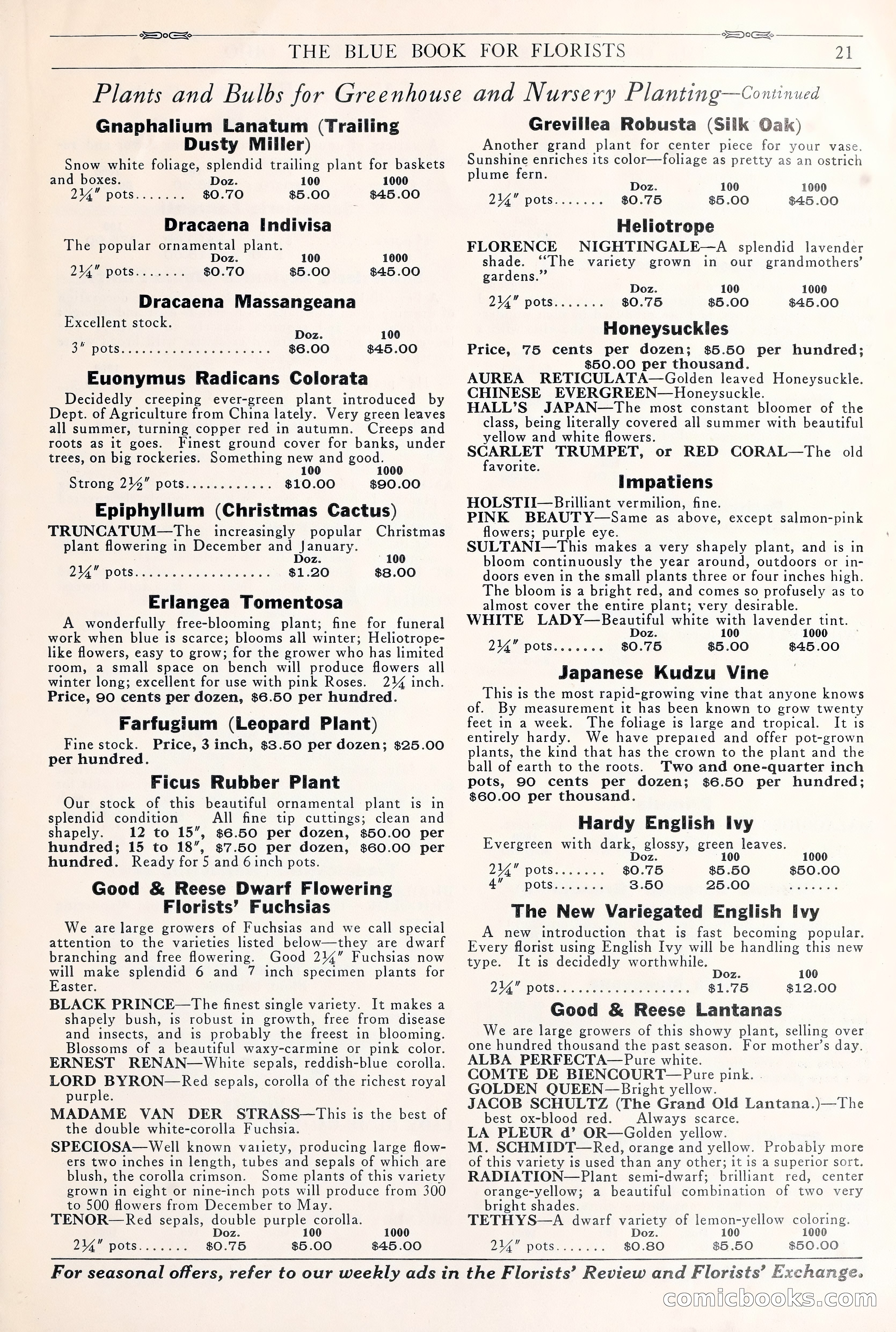 Good & Reese Co.'s Blue Book for Florists: Autumn 1930 — page 27 of 58