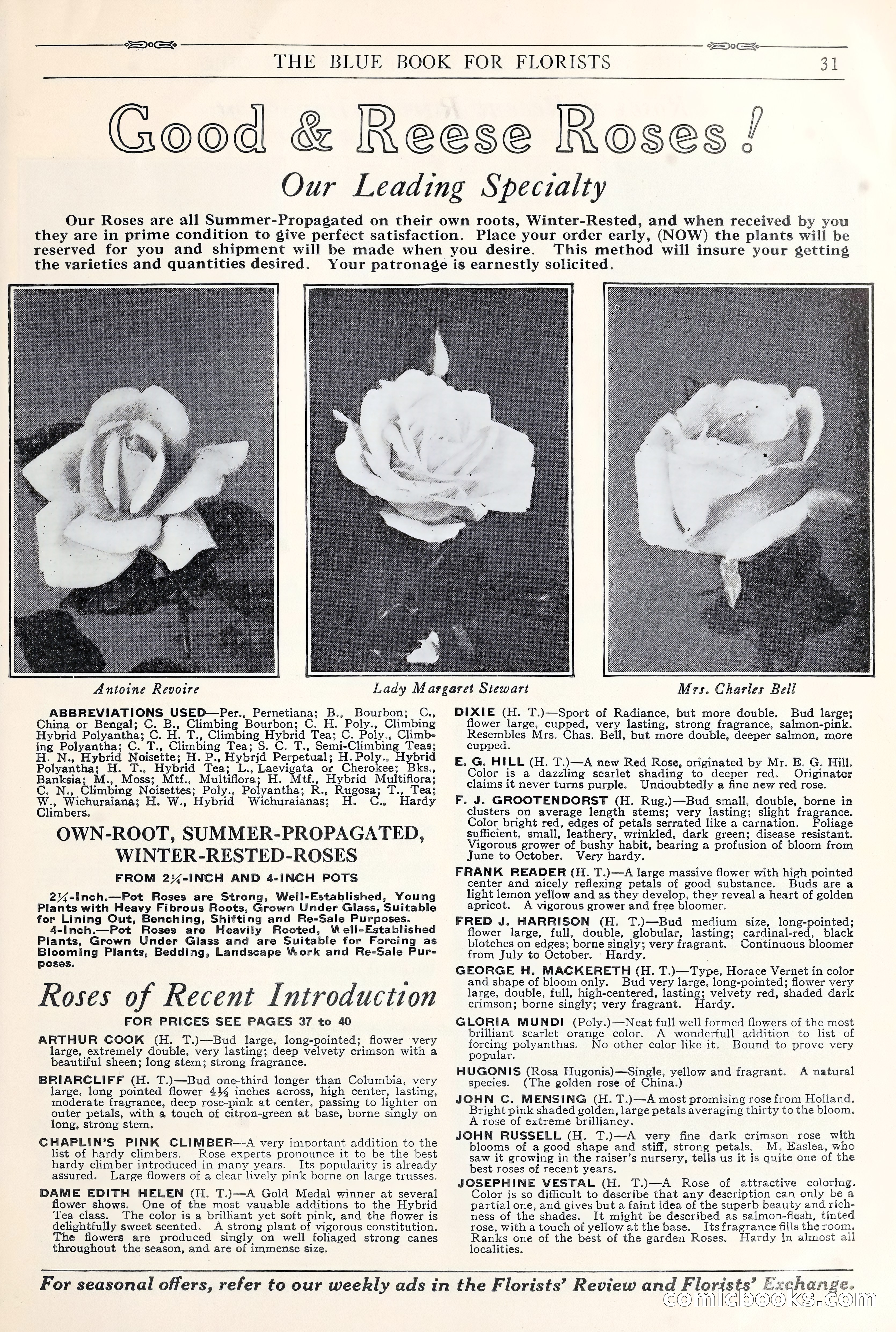 Good & Reese Co.'s Blue Book for Florists: Autumn 1930 — page 37 of 58