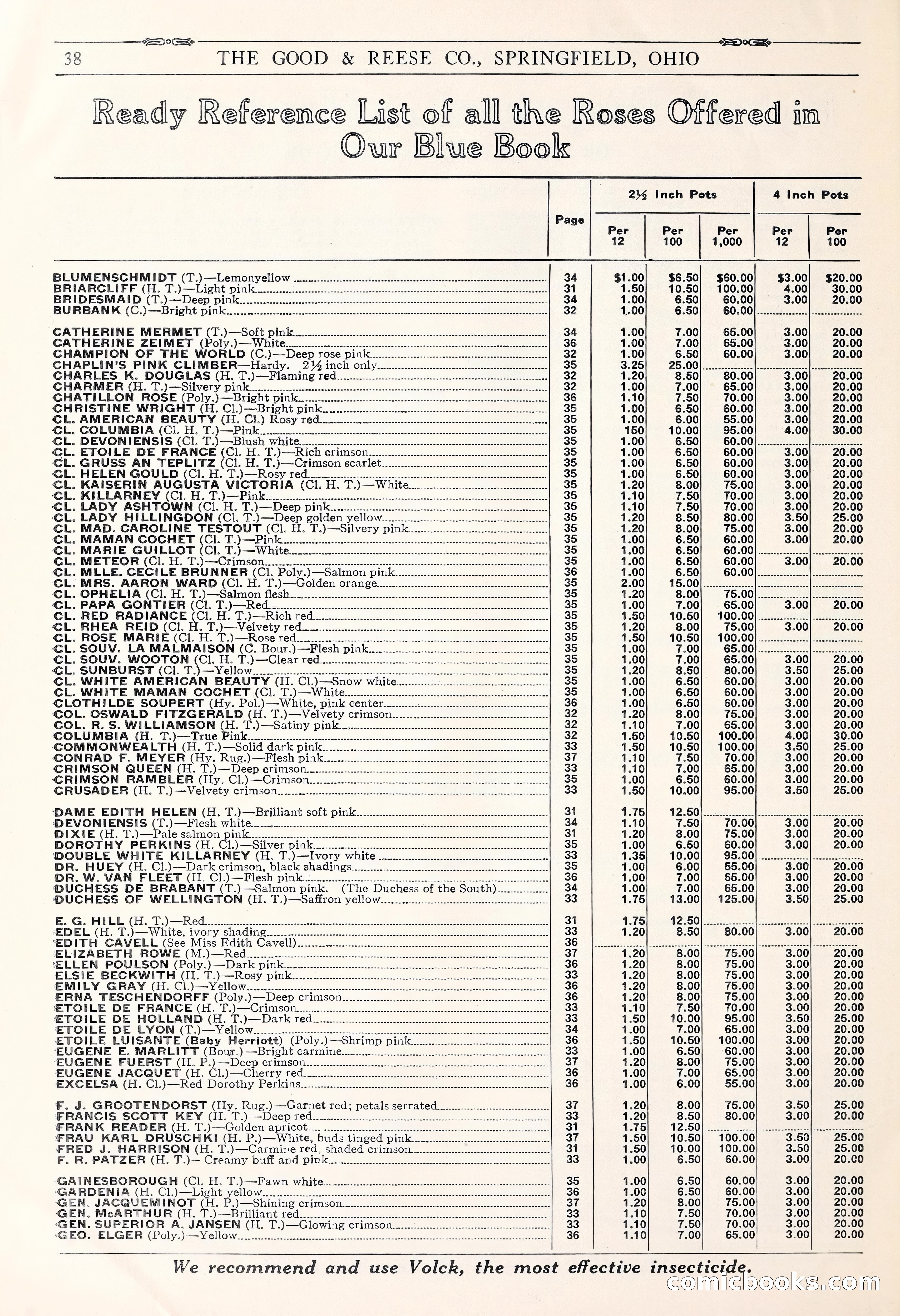 Good & Reese Co.'s Blue Book for Florists: Autumn 1930 — page 44 of 58