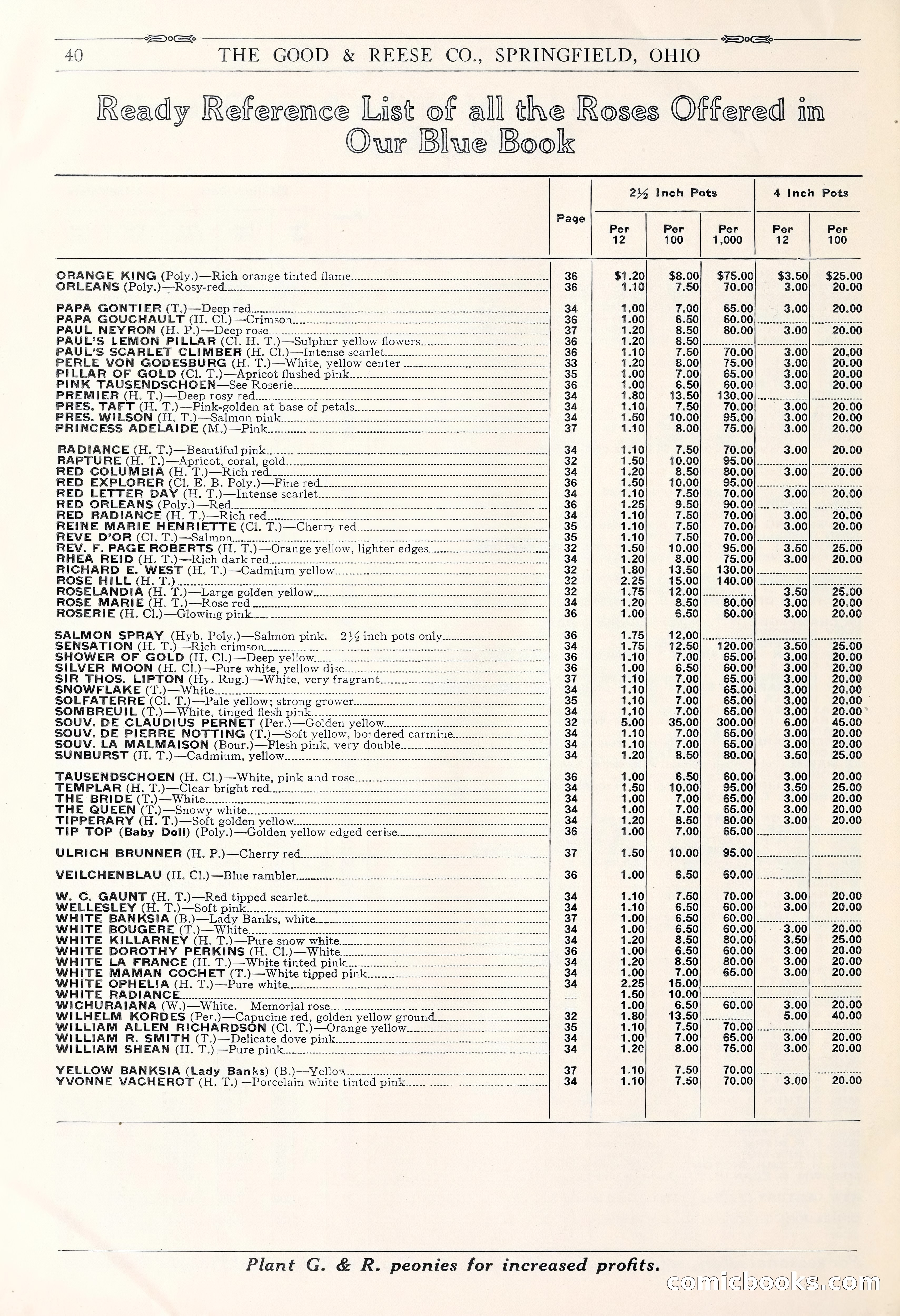 Good & Reese Co.'s Blue Book for Florists: Autumn 1930 — page 46 of 58