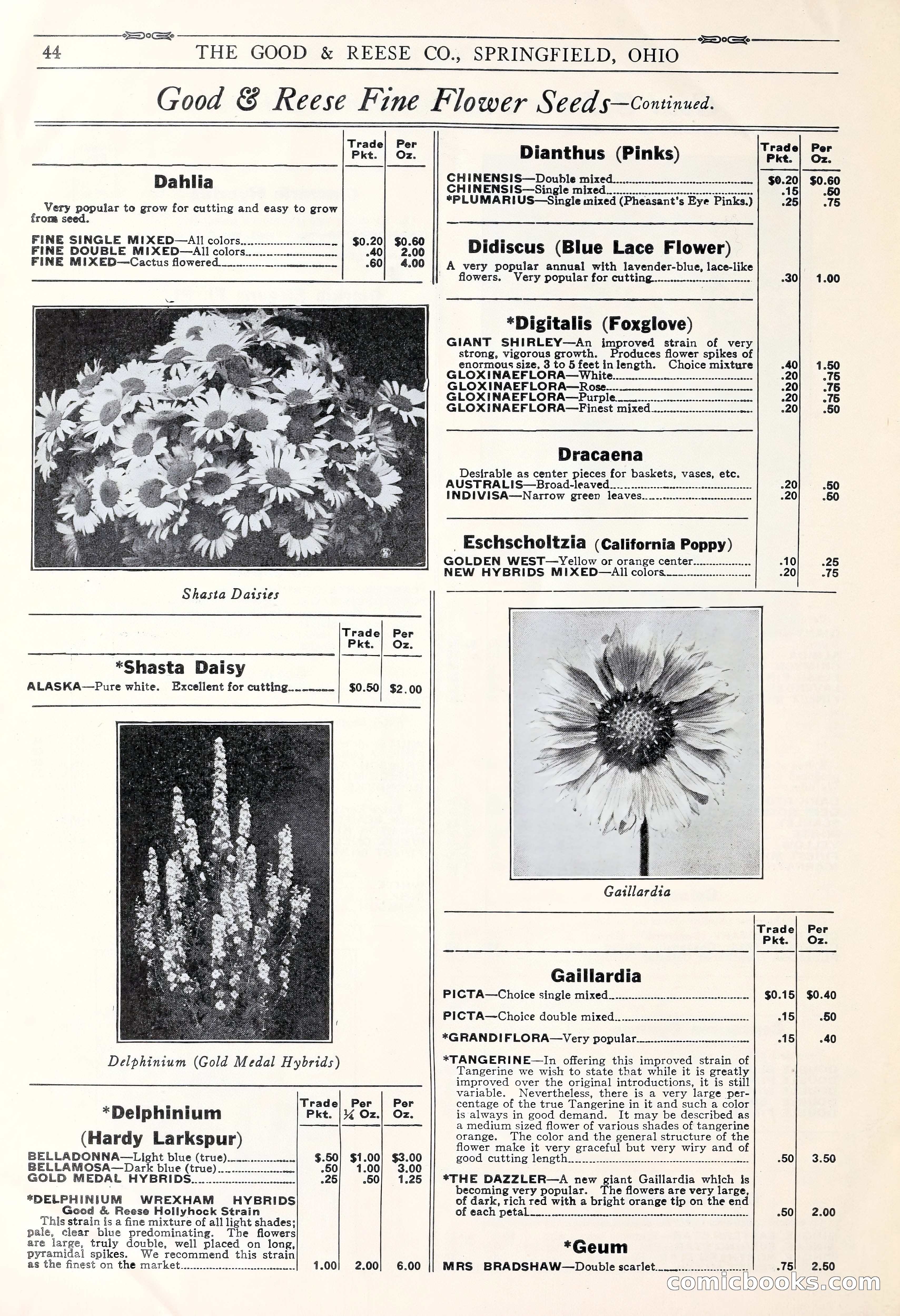 Good & Reese Co.'s Blue Book for Florists: Autumn 1930 — page 50 of 58