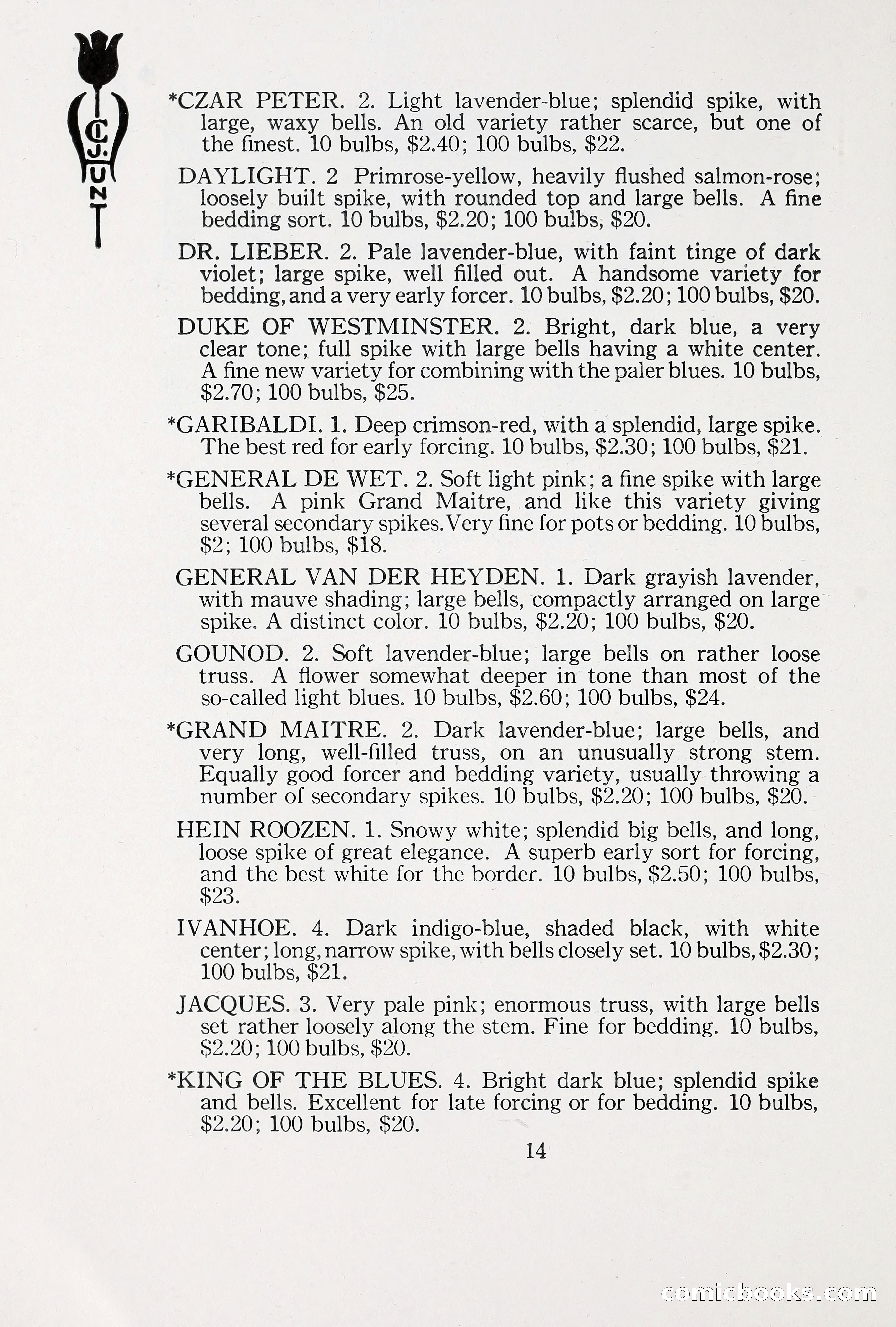 Blue Book of Bulbs, 1930 — page 21 of 140