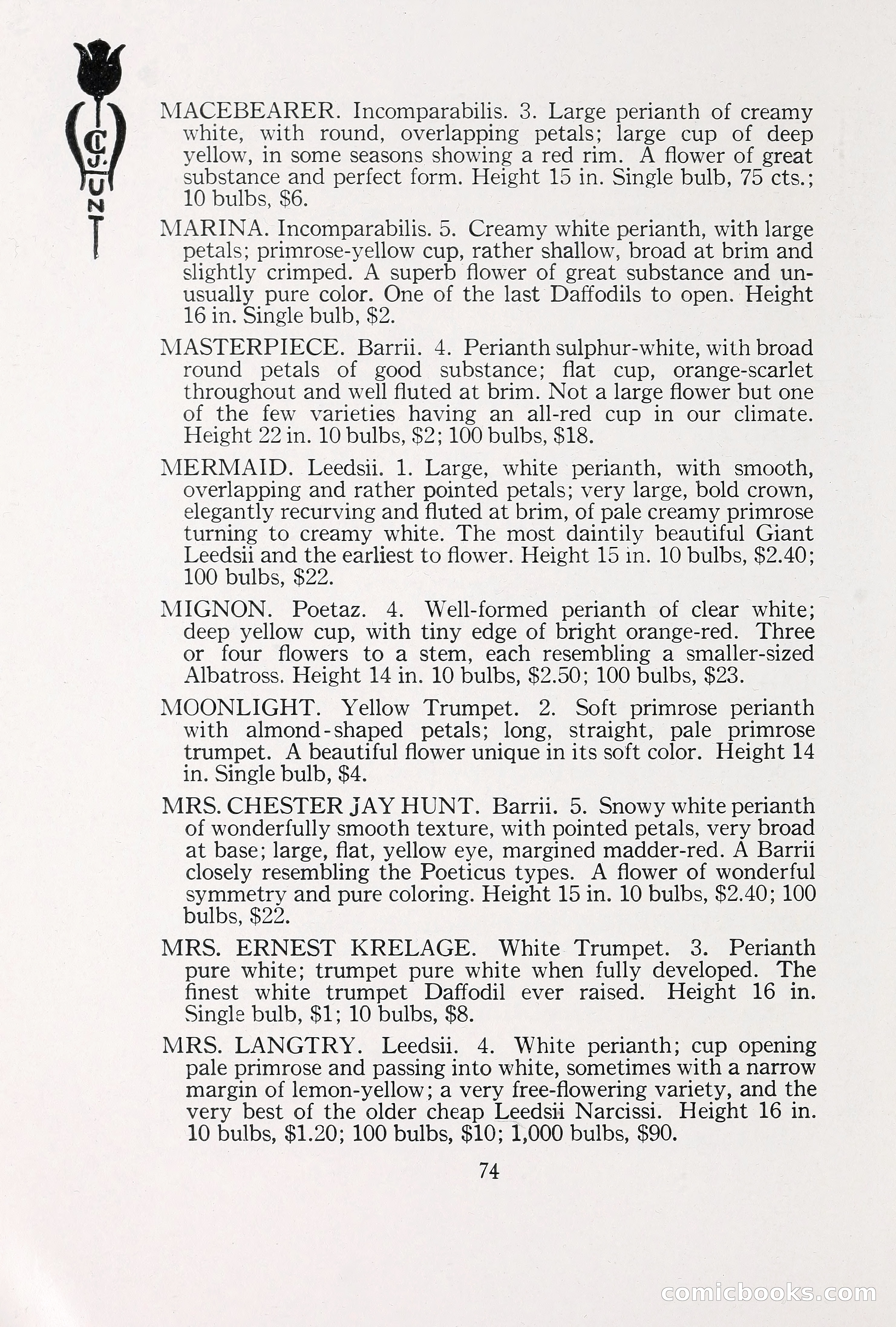 Blue Book of Bulbs, 1930 — page 109 of 140