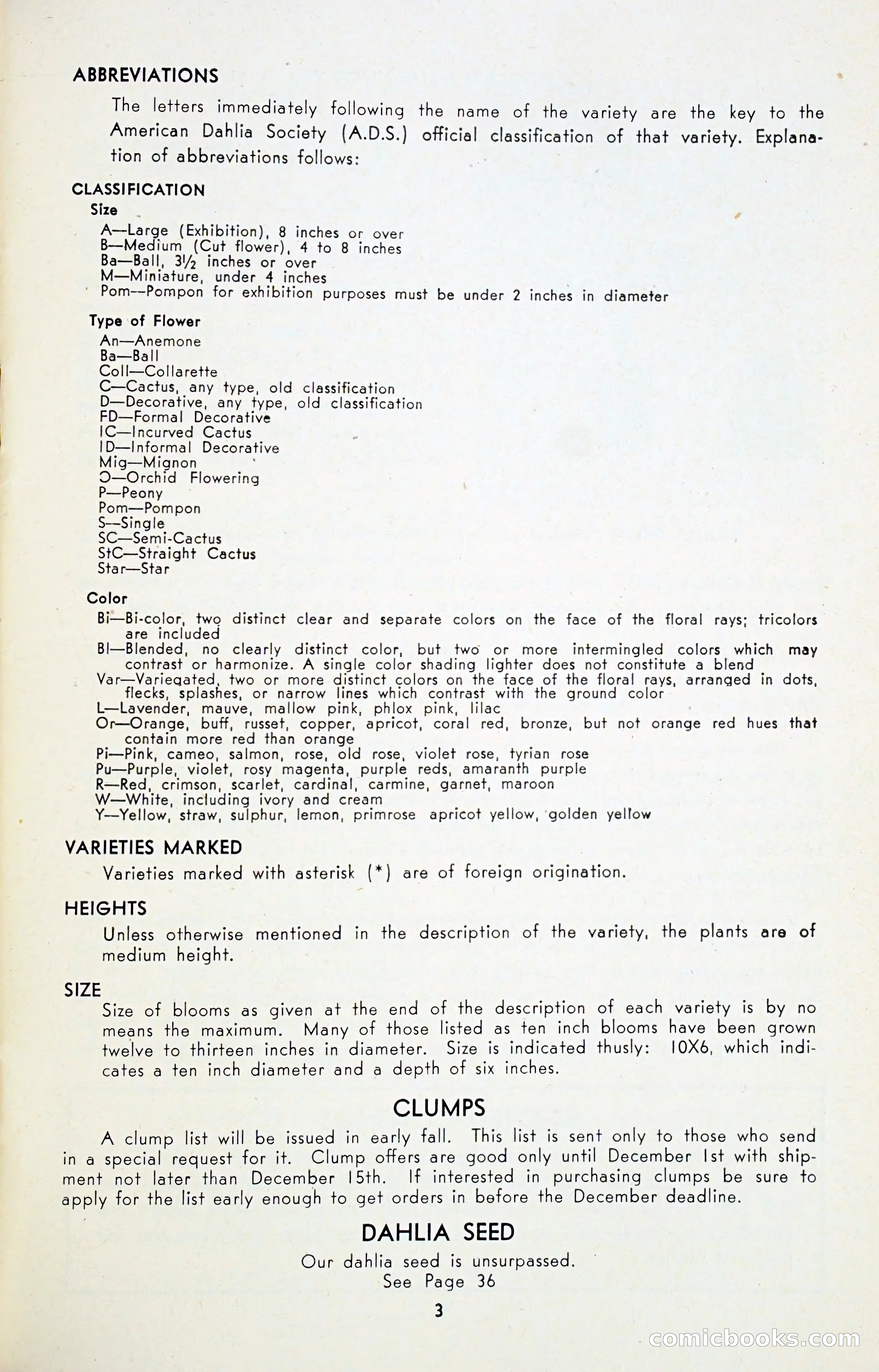 Dahlia Blue Book for 1947 — page 8 of 54