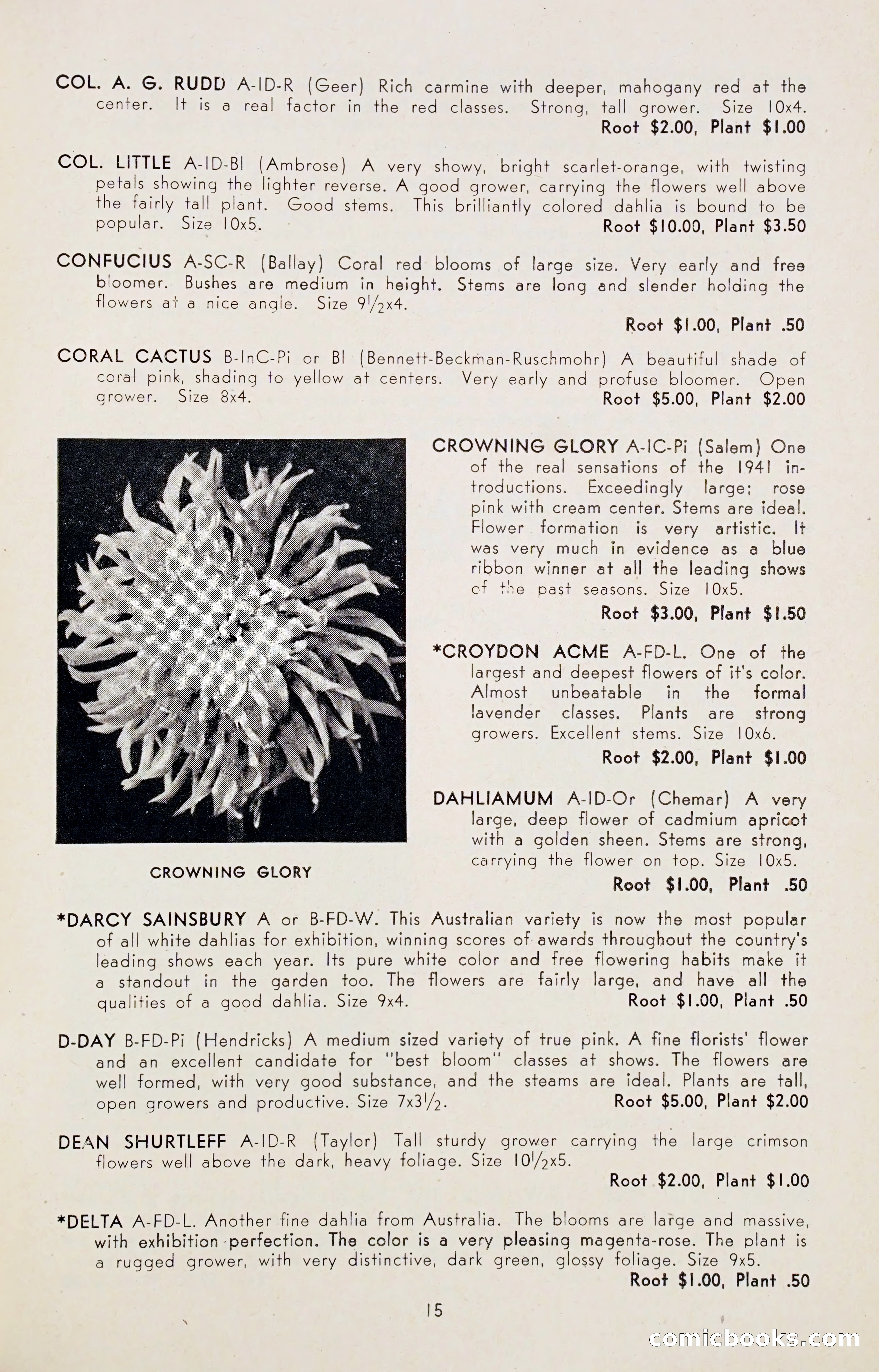 Dahlia Blue Book for 1947 — page 20 of 54